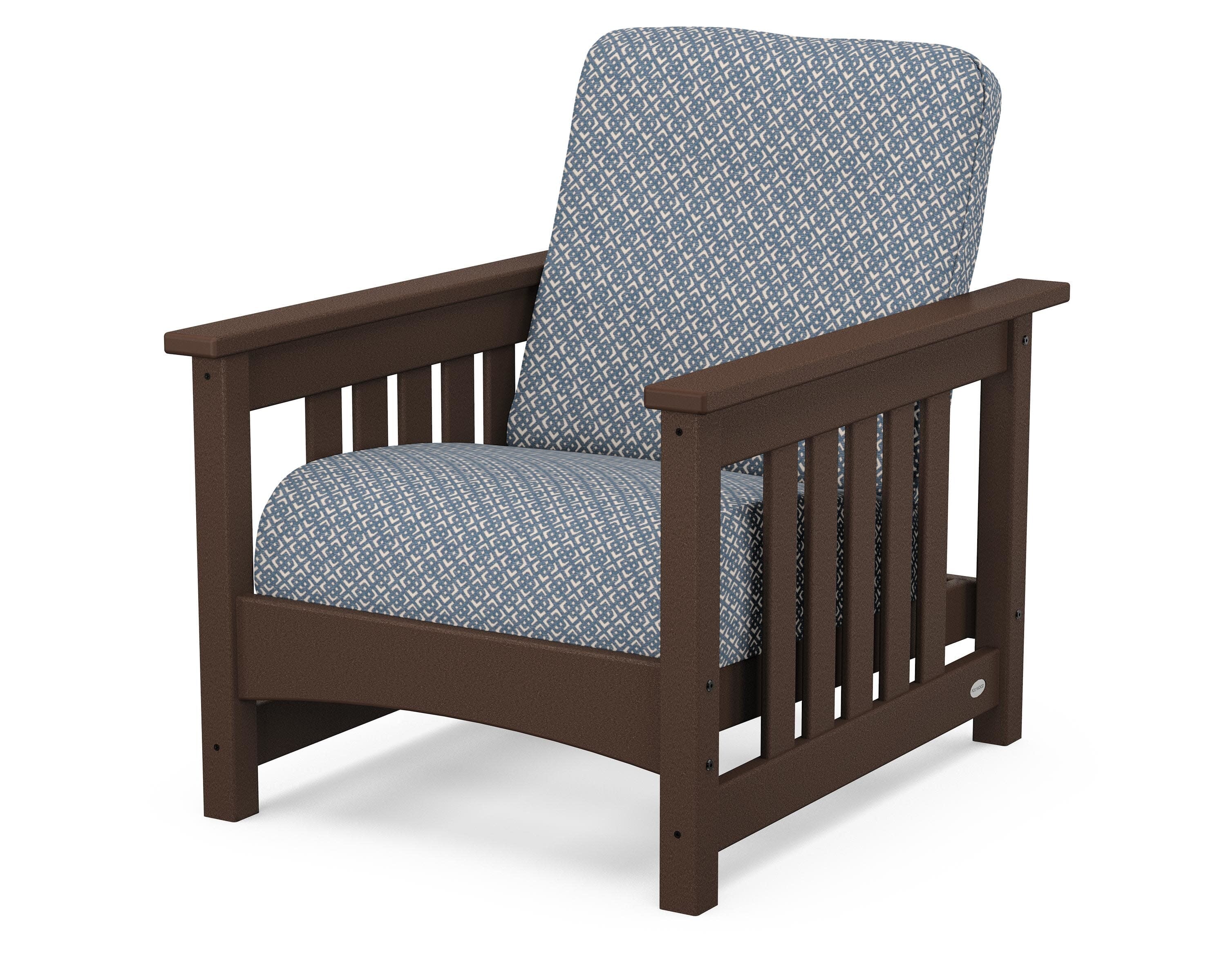 Club Mission Chair in Mahogany / Hopscotch