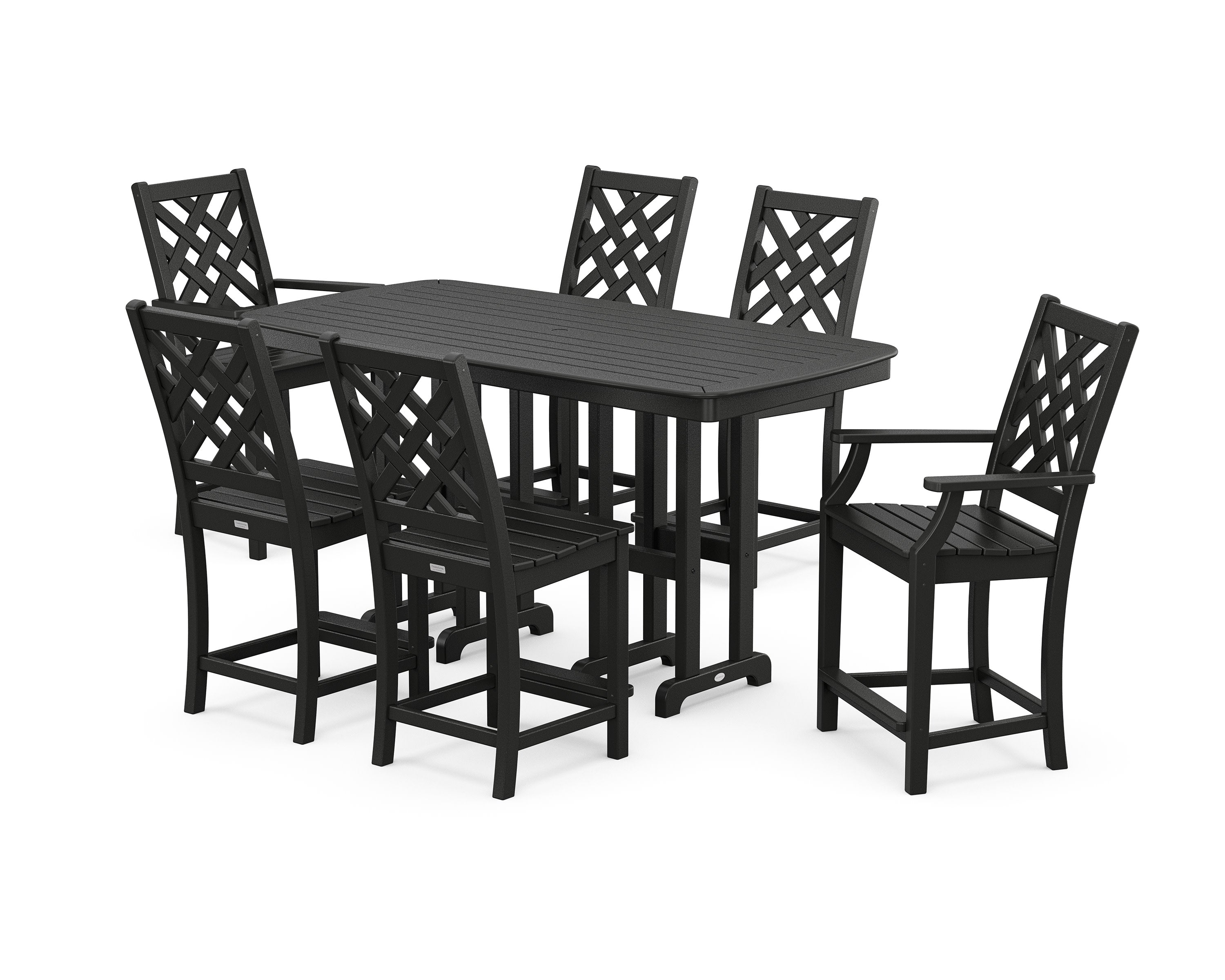 Wovendale 7-Piece Counter Set in Black