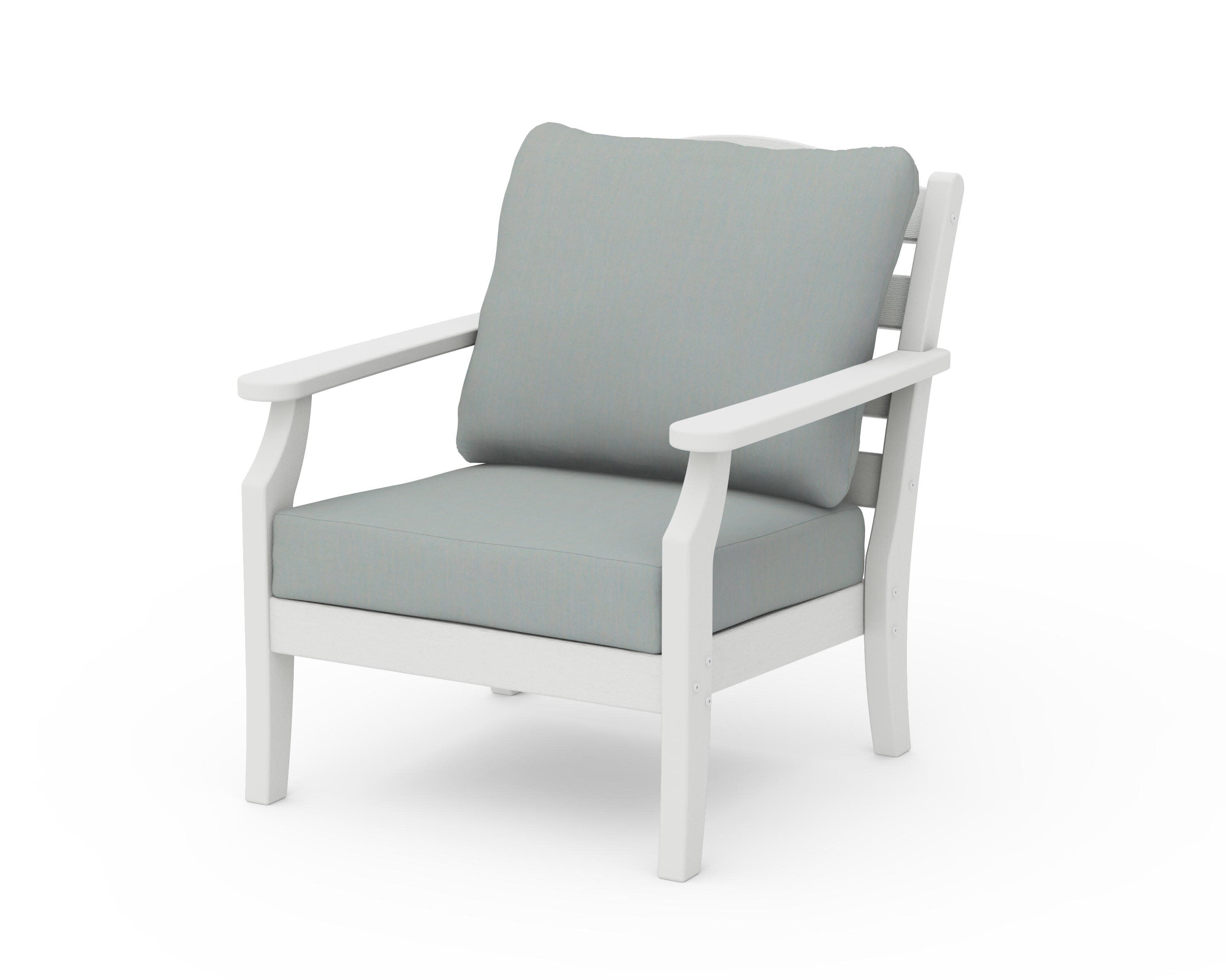 Savannah Deep Seating Chair in Vintage White / Spa