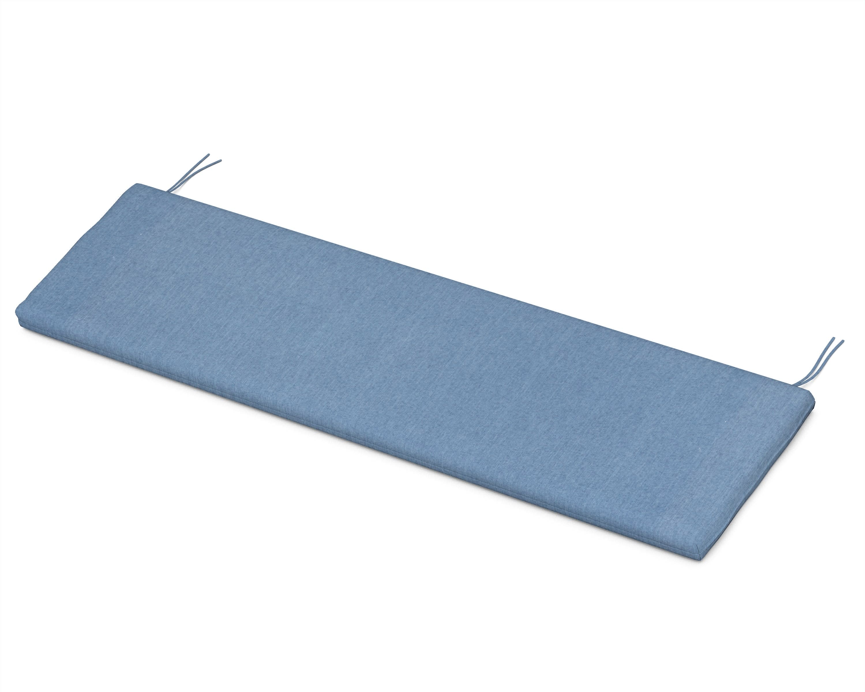 Ateeva 56" x 18" Outdoor Bench and Swing Seat Cushion by POLYWOOD in Sky Blue