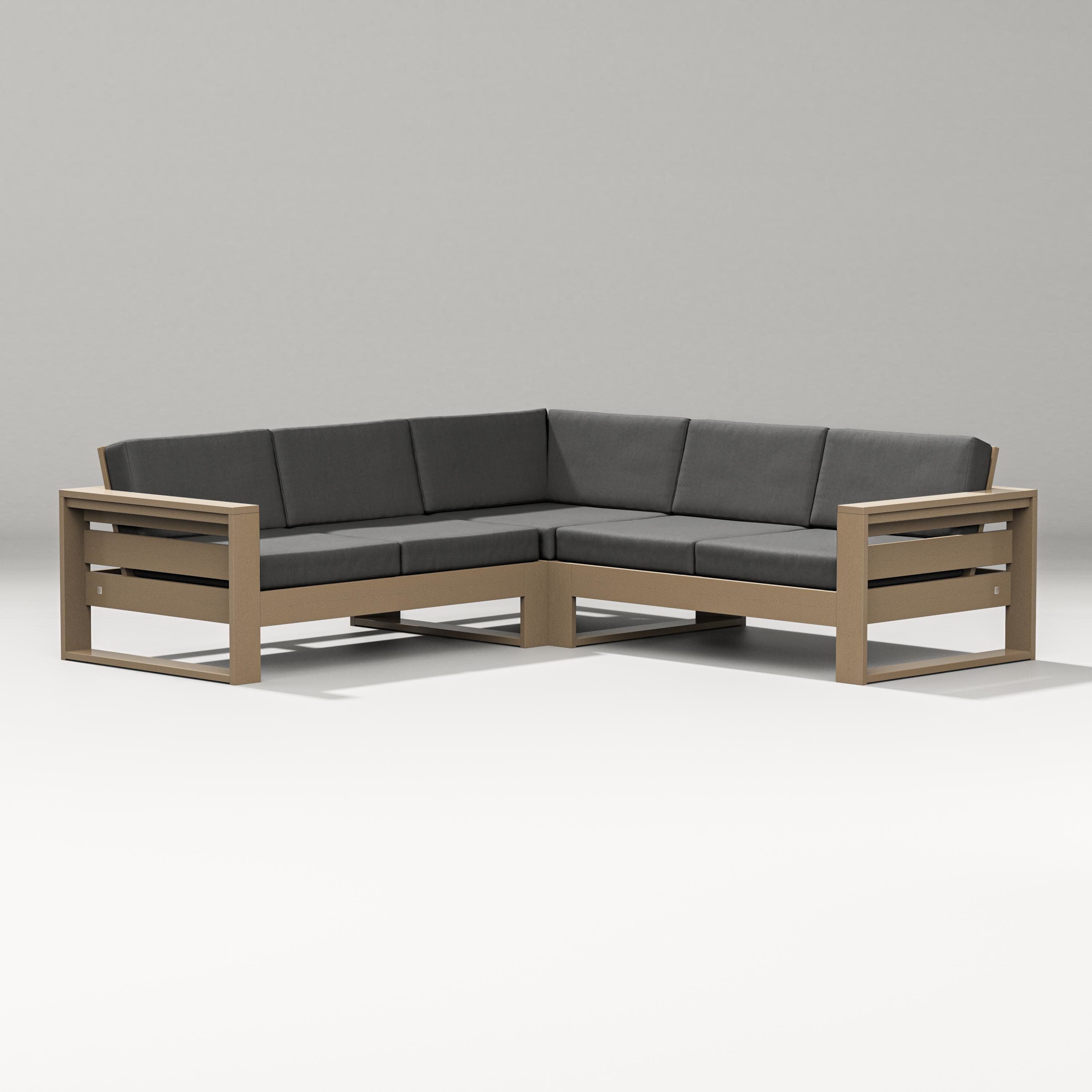 Latitude Corner Sectional in Vintage Sahara / Spectrum Carbon