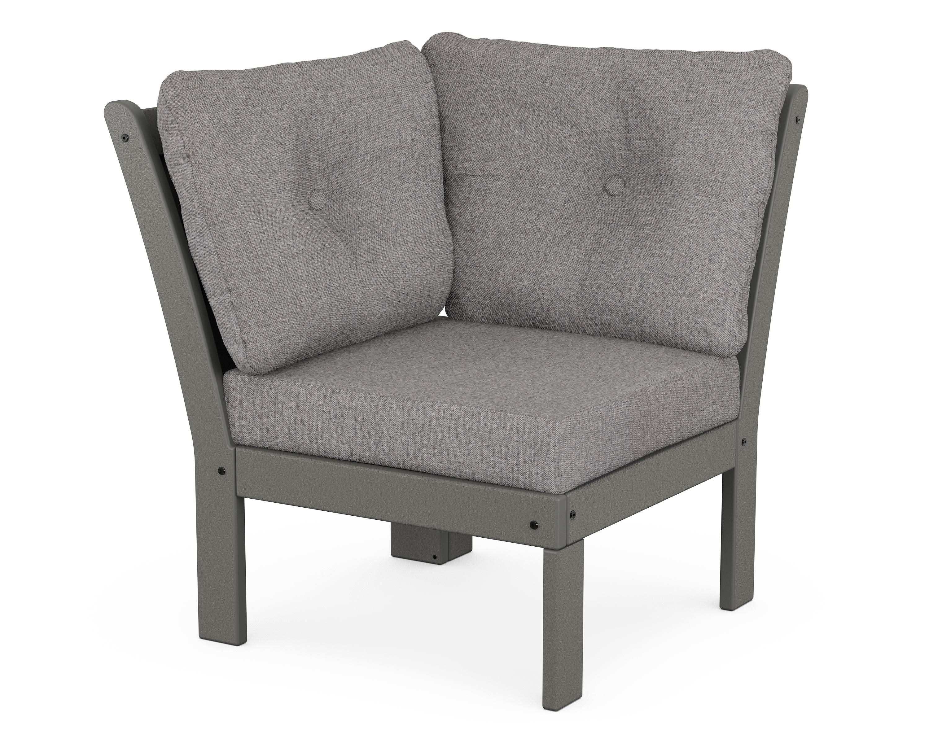 Vineyard Modular Corner Chair in Slate Grey / Grey Mist