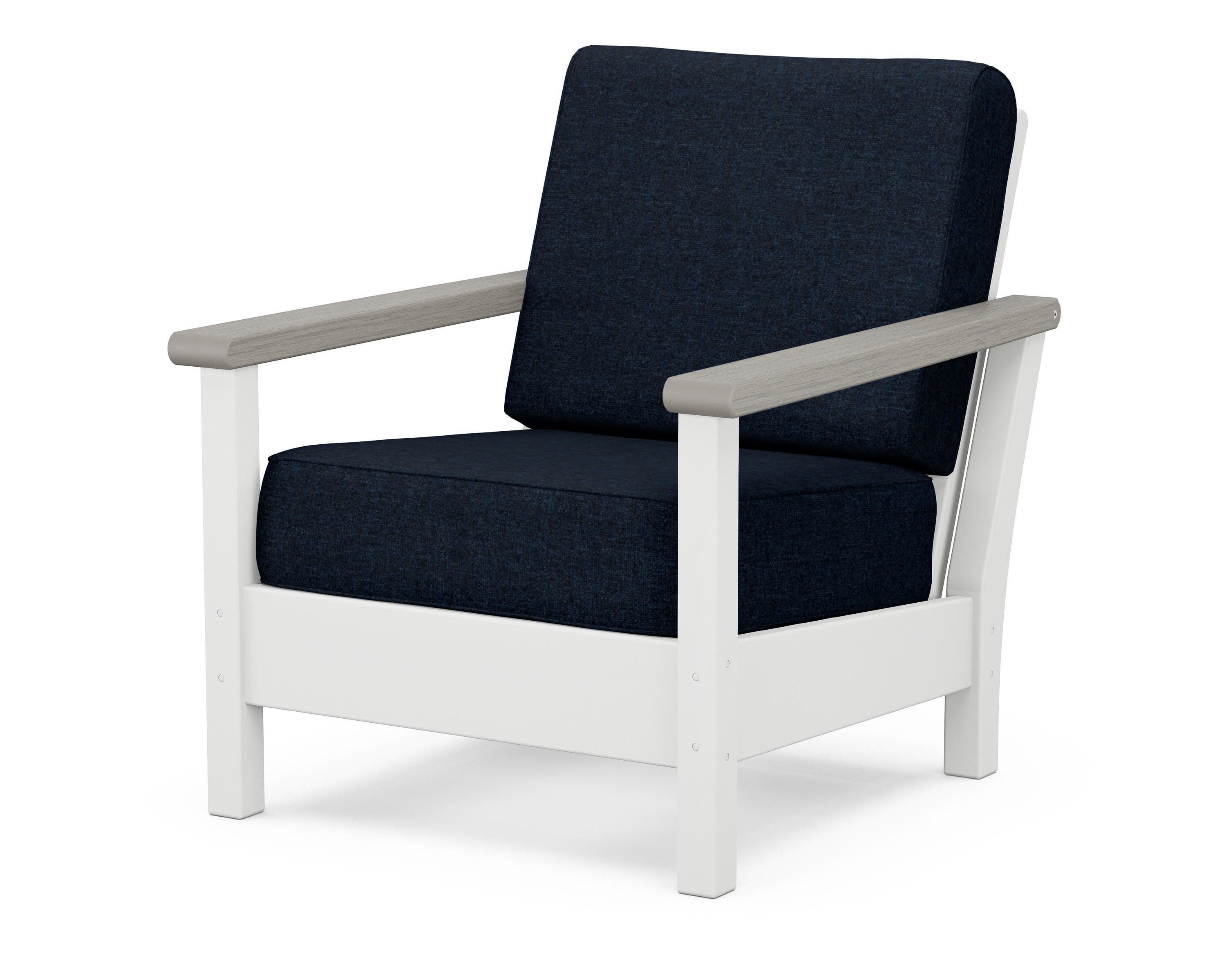 Harbour Deep Seating Chair in White / Driftwood / Marine Indigo
