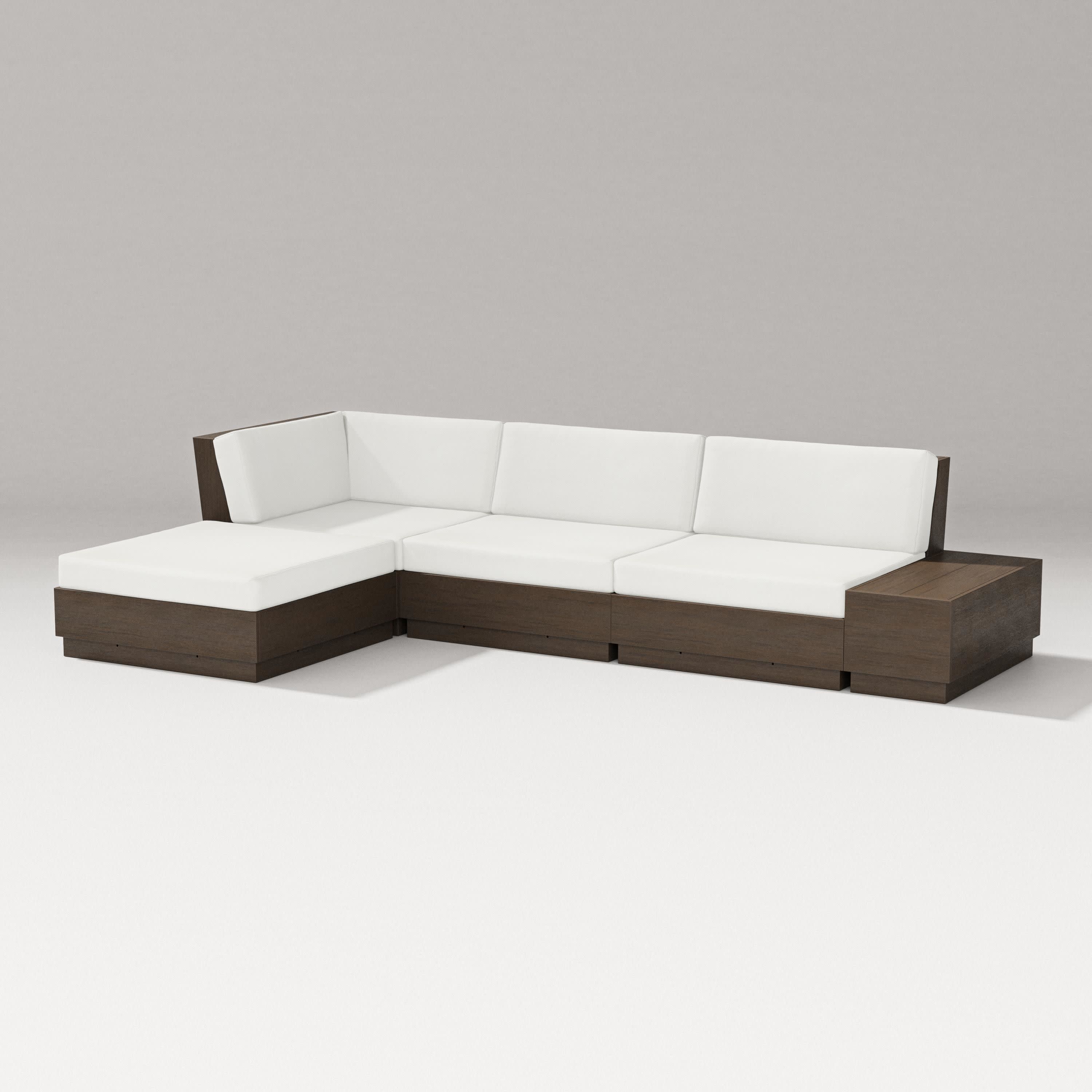 Elevate Chaise Sectional in Kona / Natural Linen