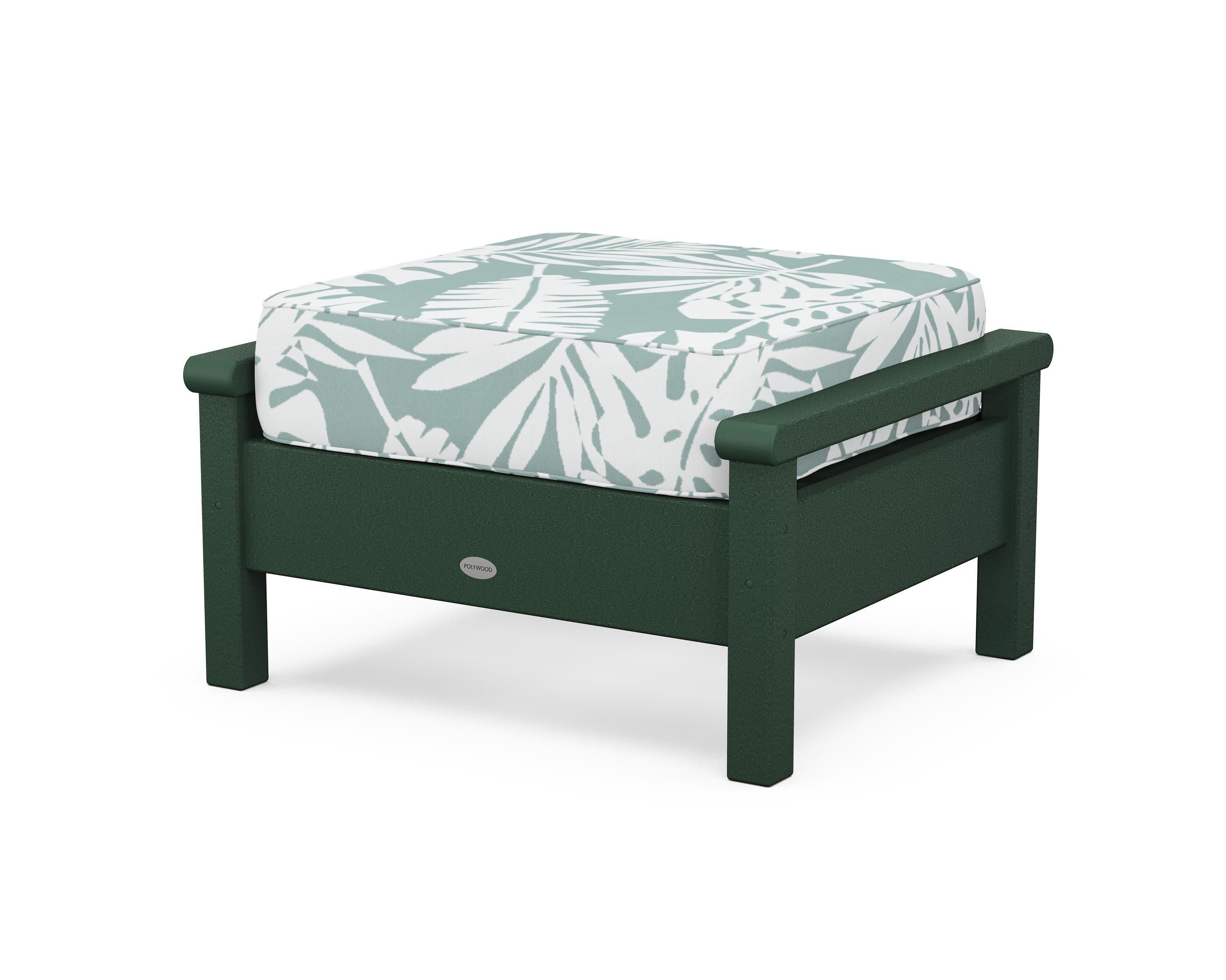 Harbour Deep Seating Ottoman in Green / Leaf Glacier Spa