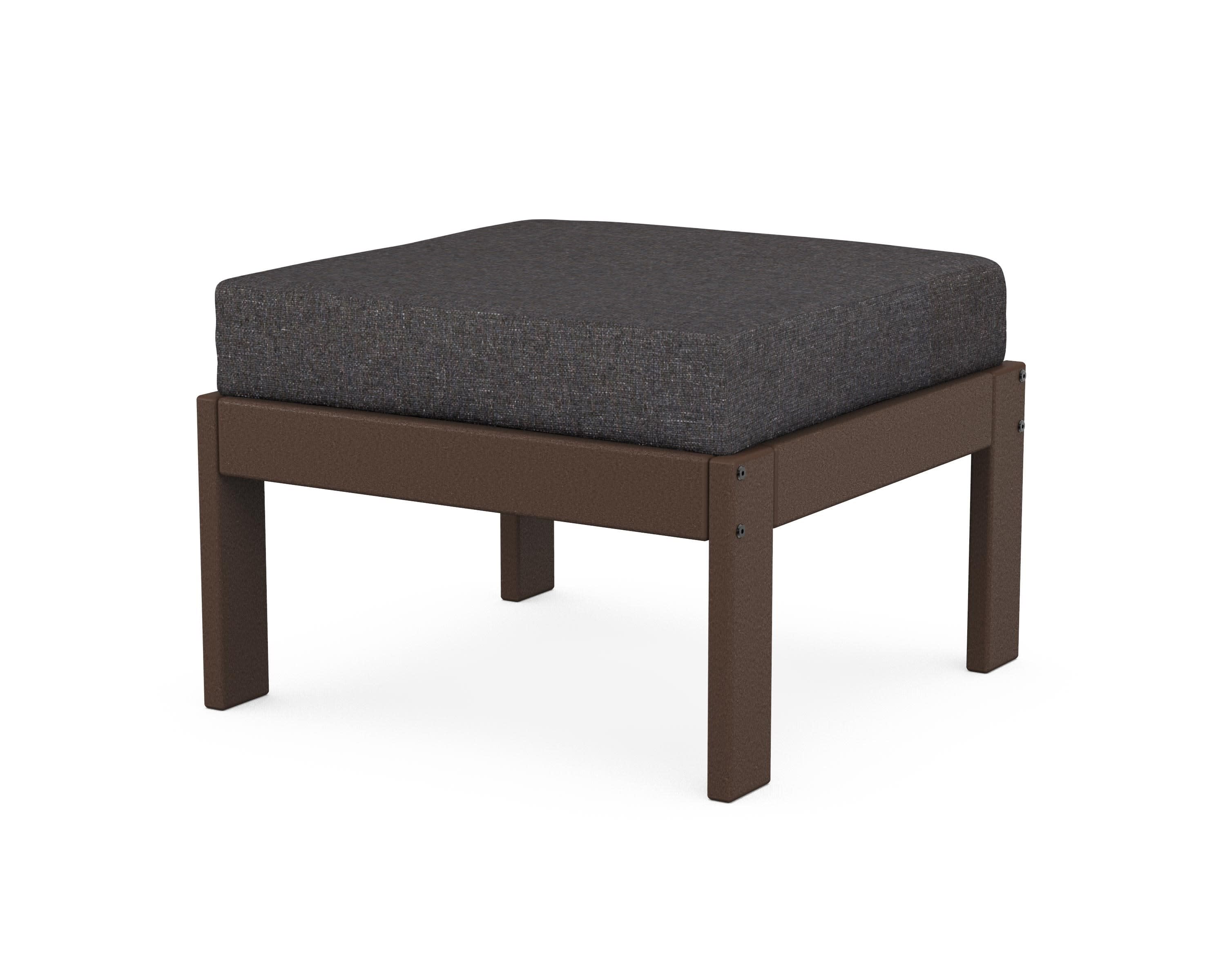 Vineyard Modular Ottoman in Mahogany / Ash Charcoal