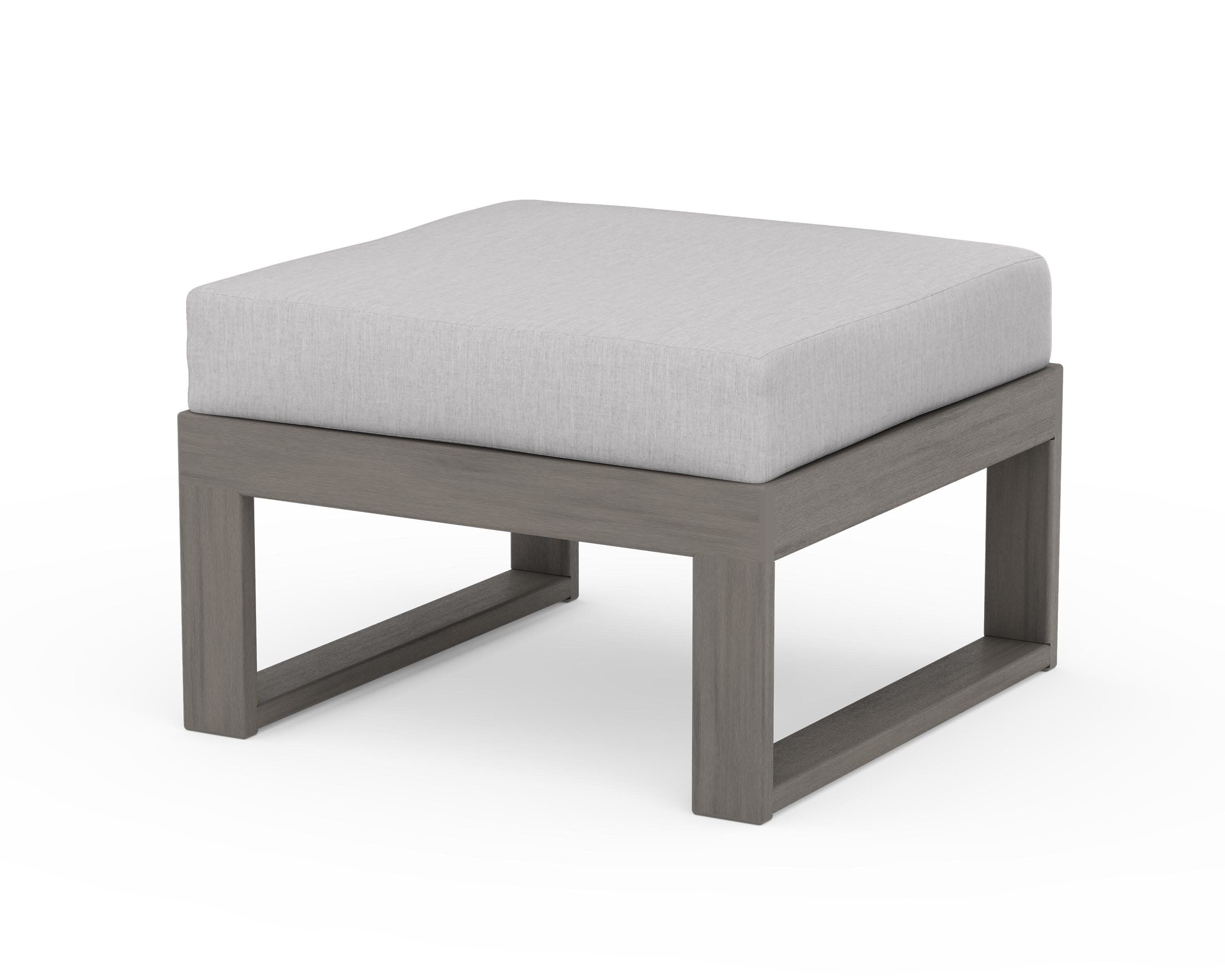 Modular Ottoman - Modern in Driftwood / Granite