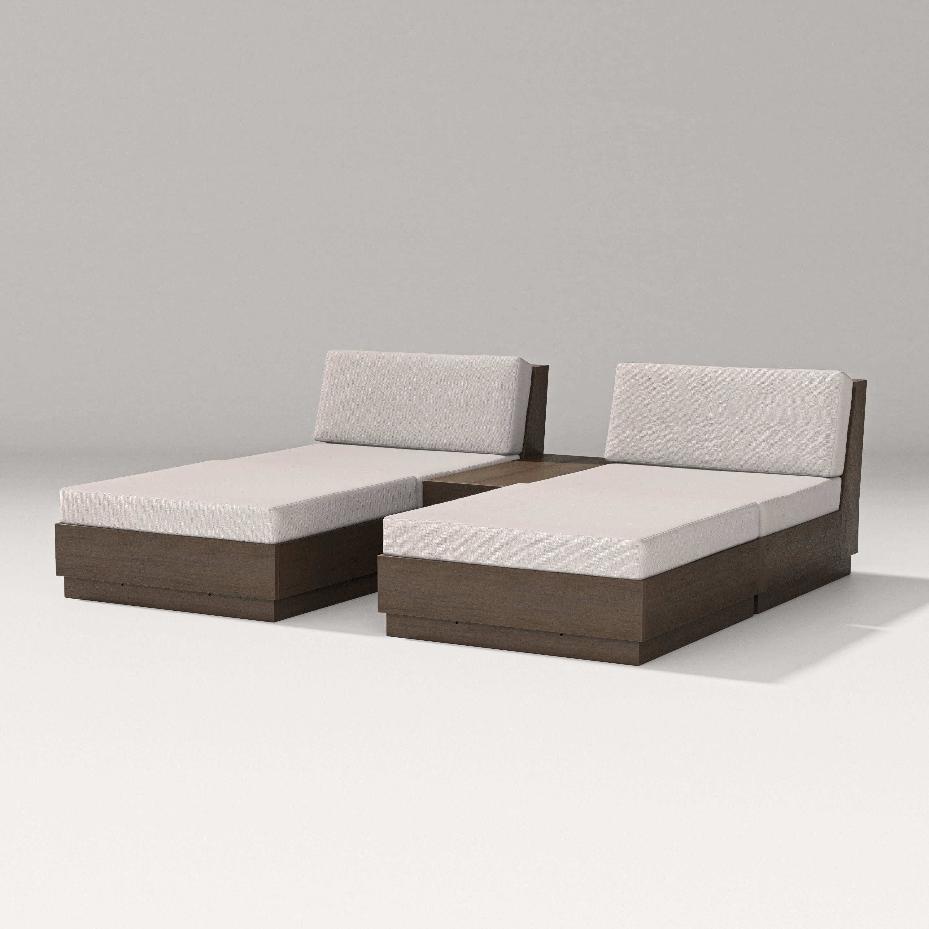 Elevate Double Chaise Set in Kona / Dune Burlap