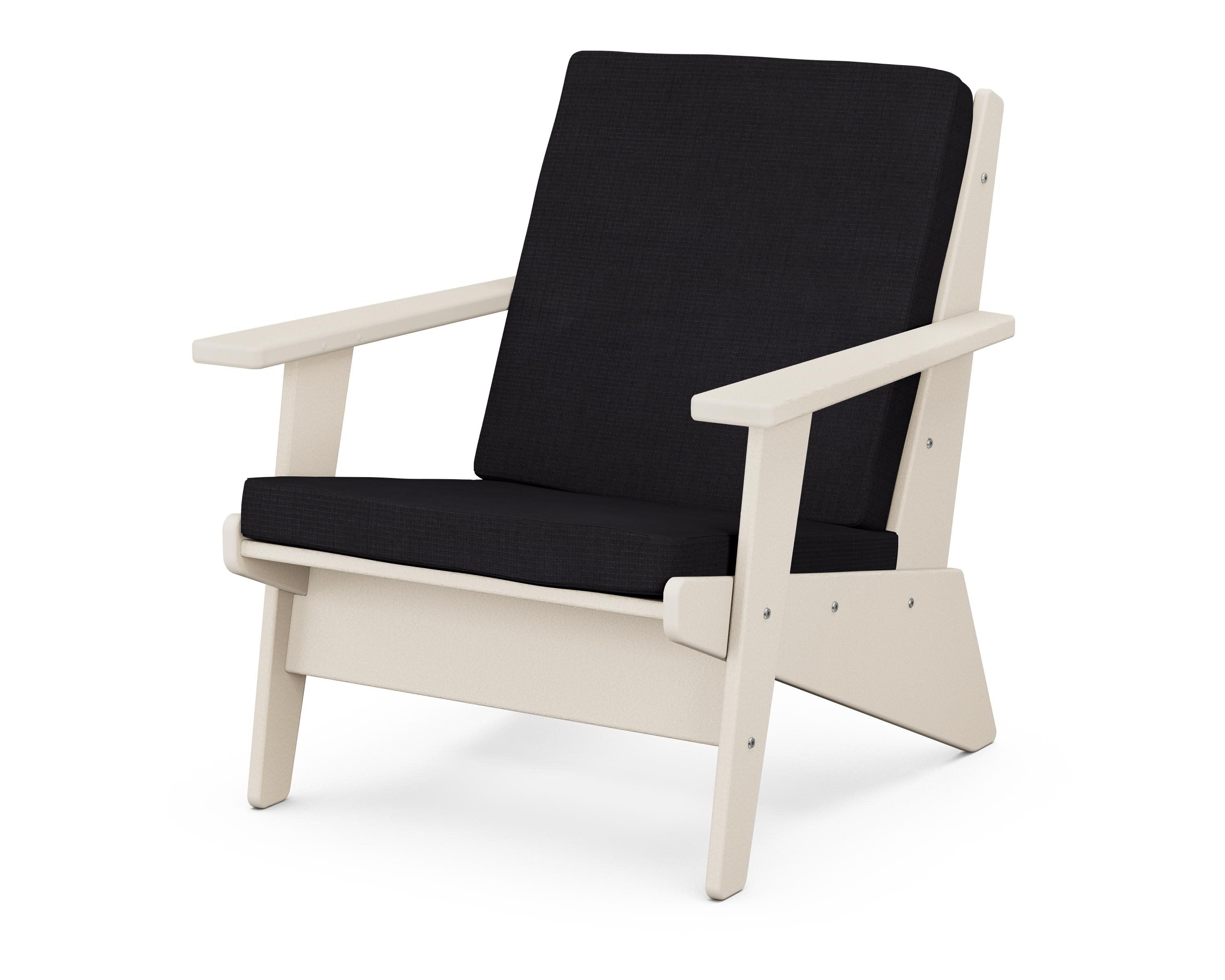 Riviera Modern Lounge Chair in Sand / Midnight Linen