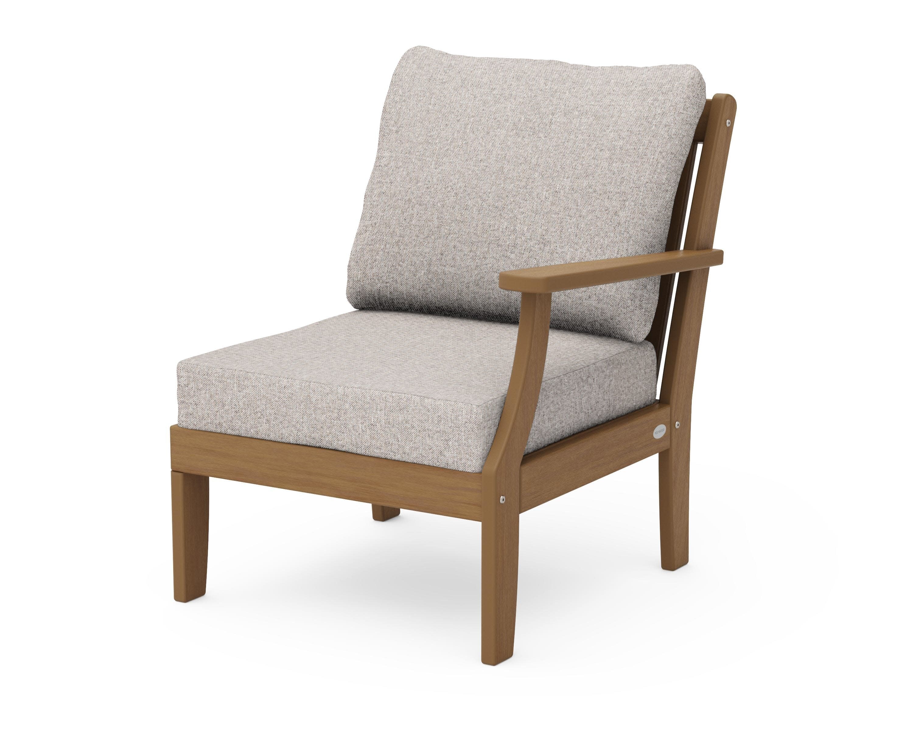 Braxton Modular Right Arm Chair in Natural / Weathered Tweed