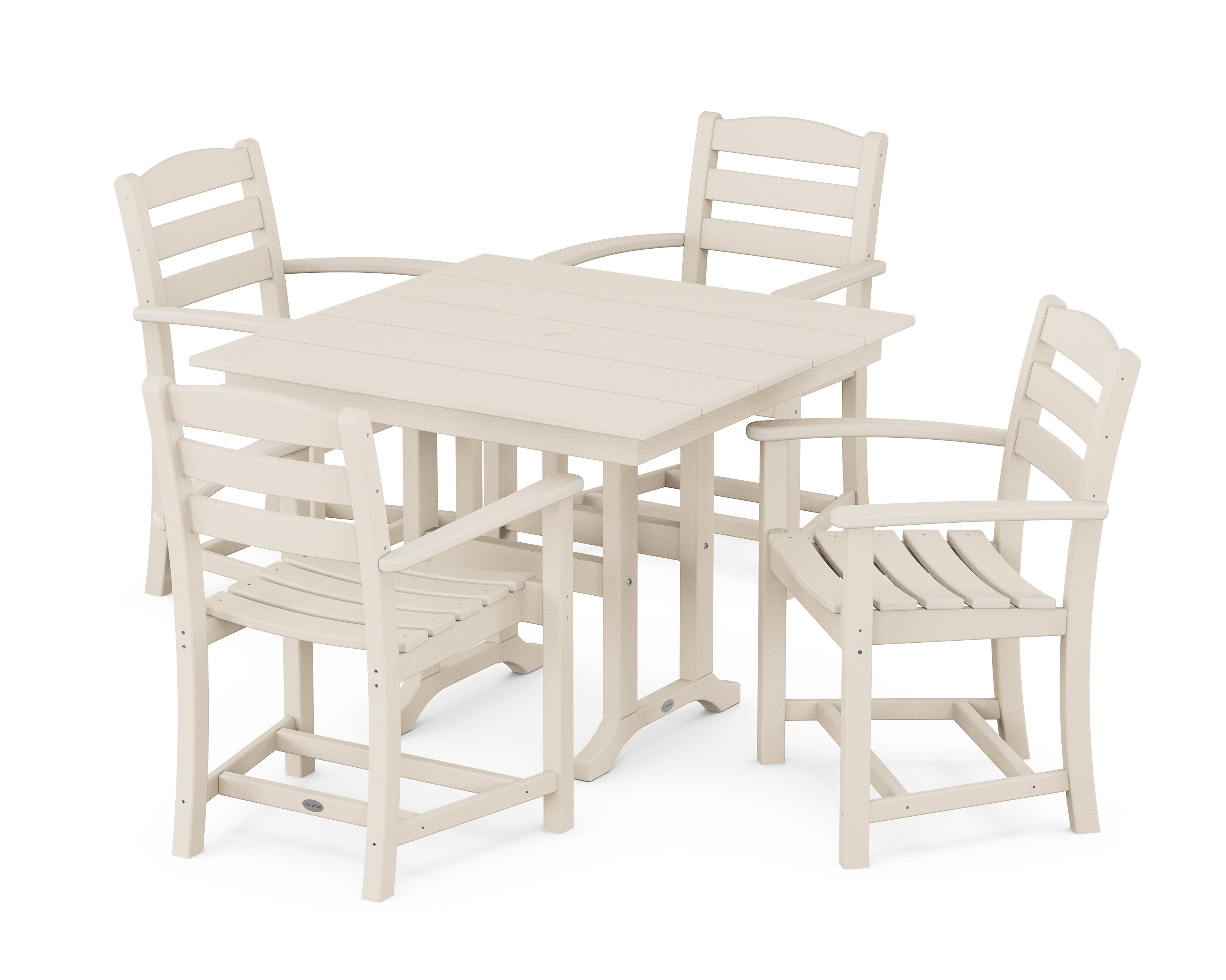 La Casa Caf 5-Piece Farmhouse Dining Set in Sand