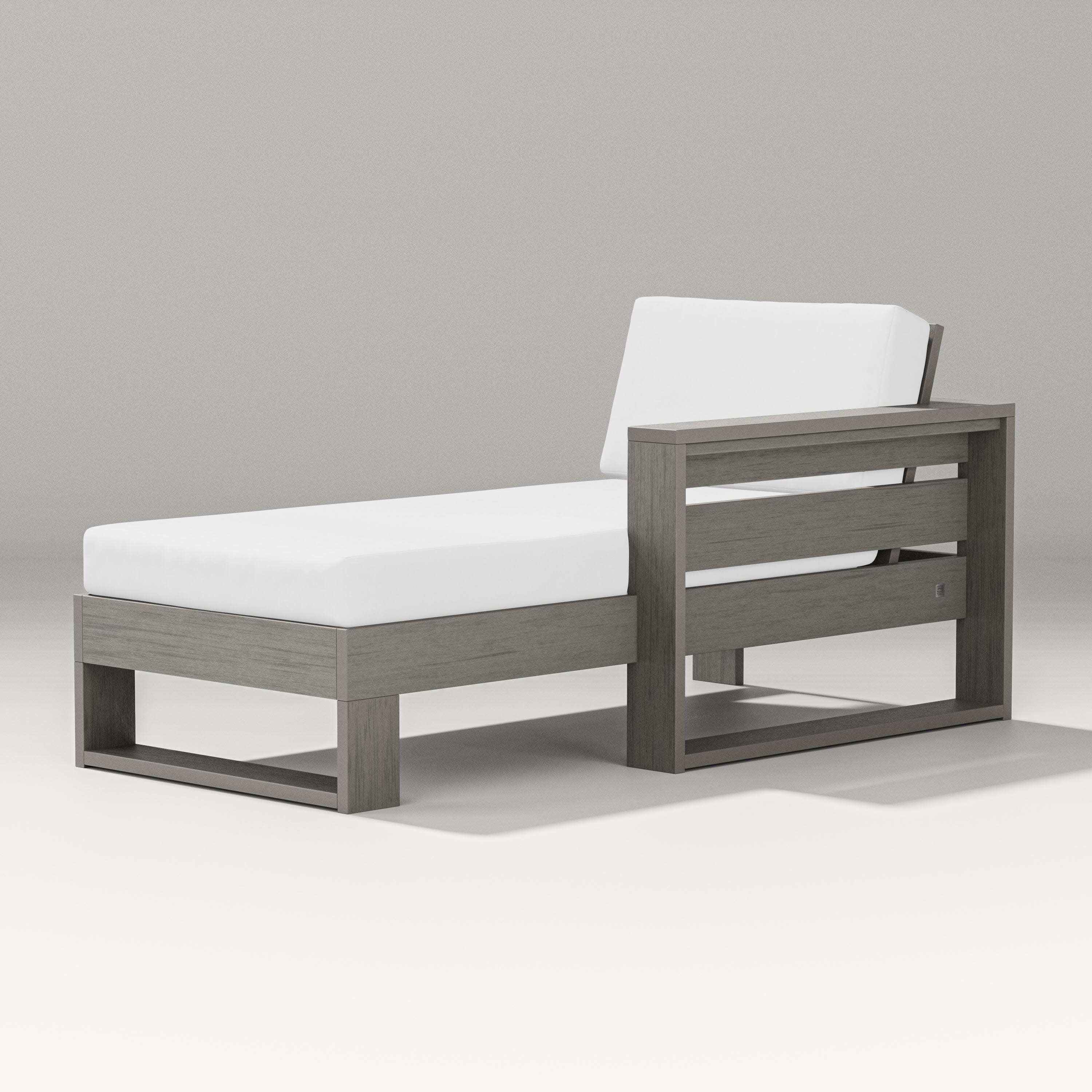 Latitude Modular Right Arm Chaise in Driftwood / Natural