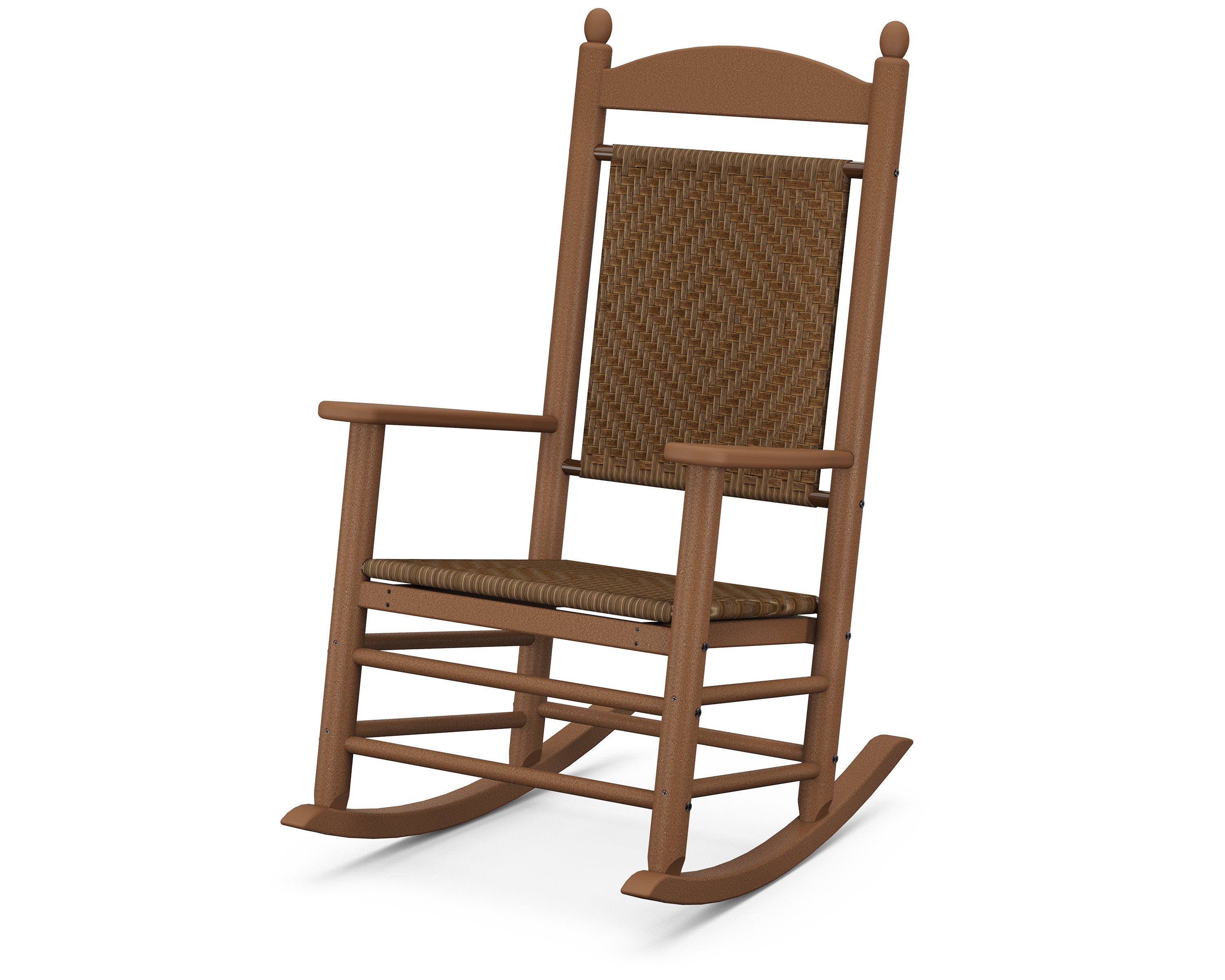 Jefferson Woven Rocking Chair in Teak / Tigerwood