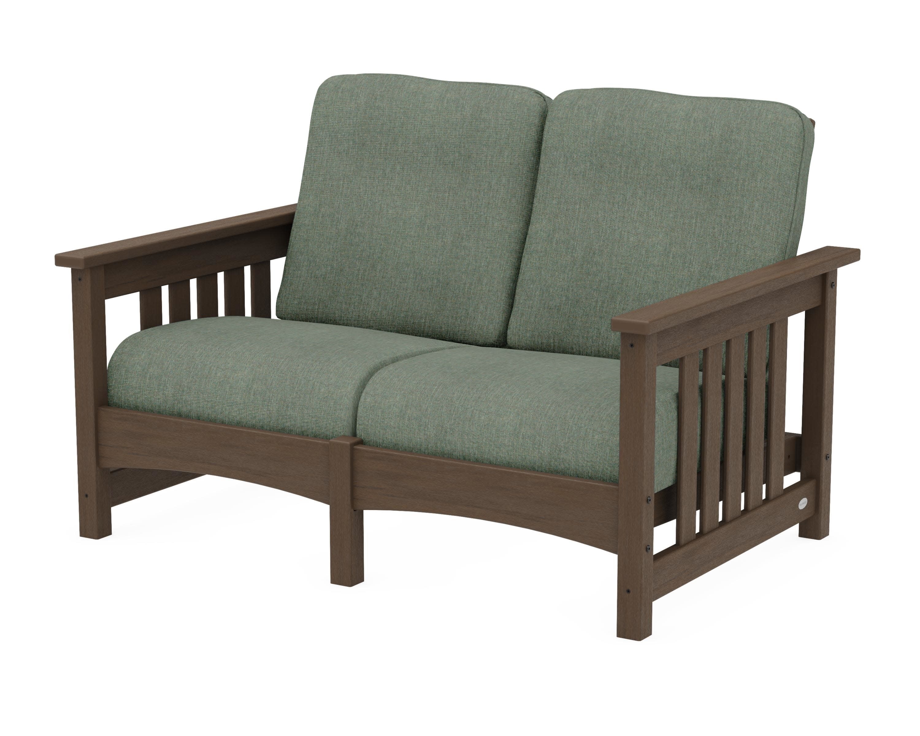 Club Mission Loveseat in Kona / Cast Sage