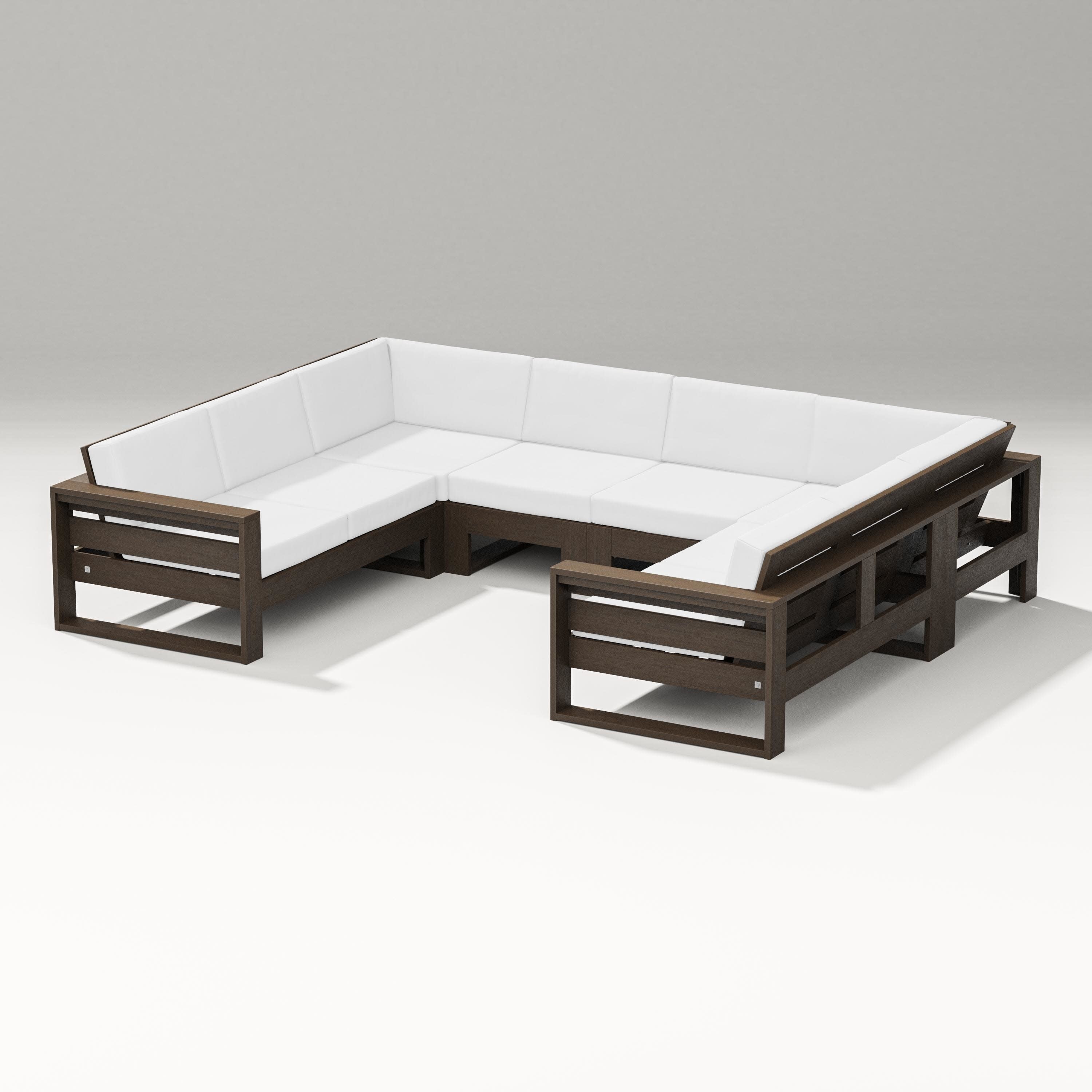 Latitude U-Shaped Sectional in Kona / Natural
