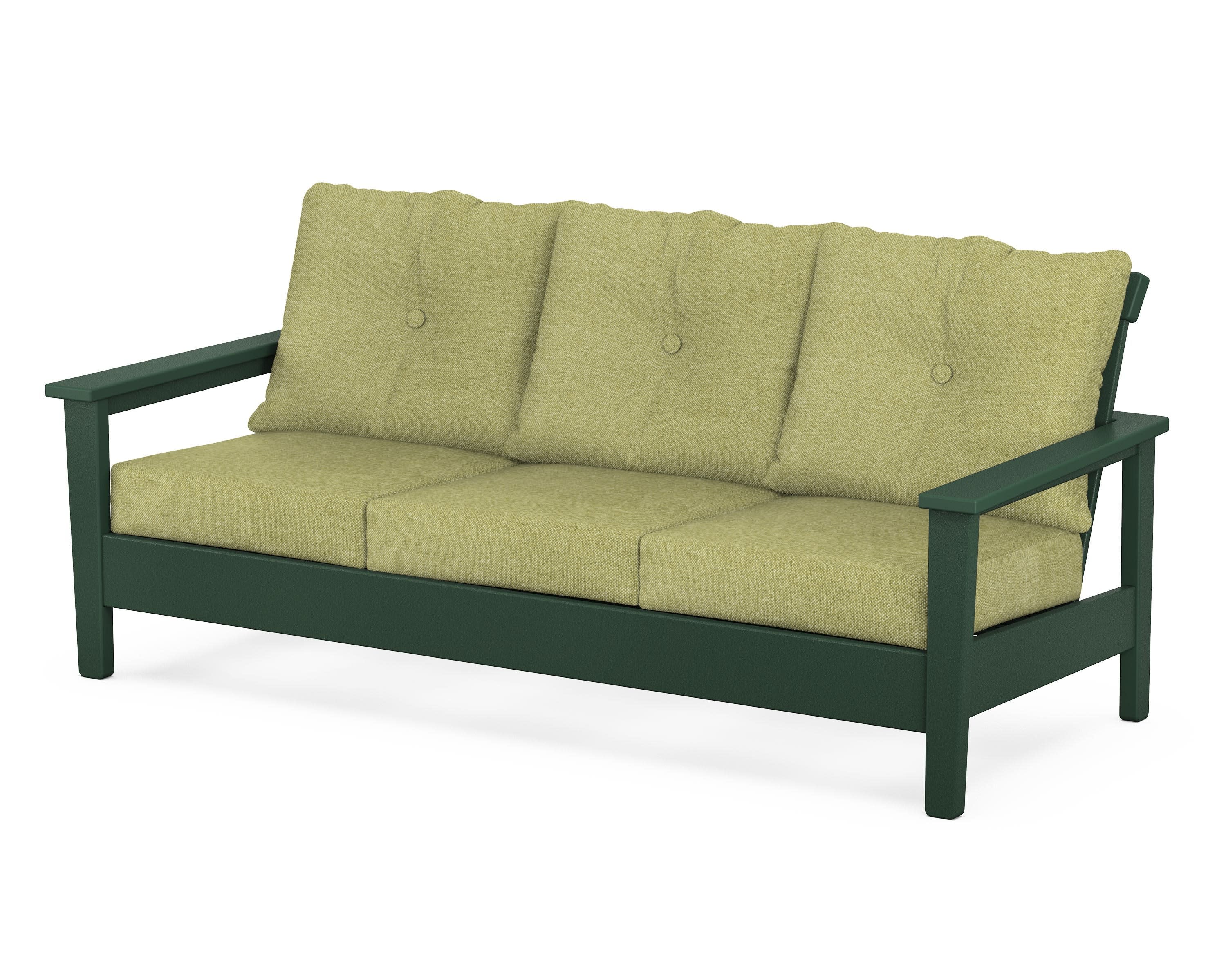 Prescott Deep Seating Sofa in Green / Chartreuse Boucle
