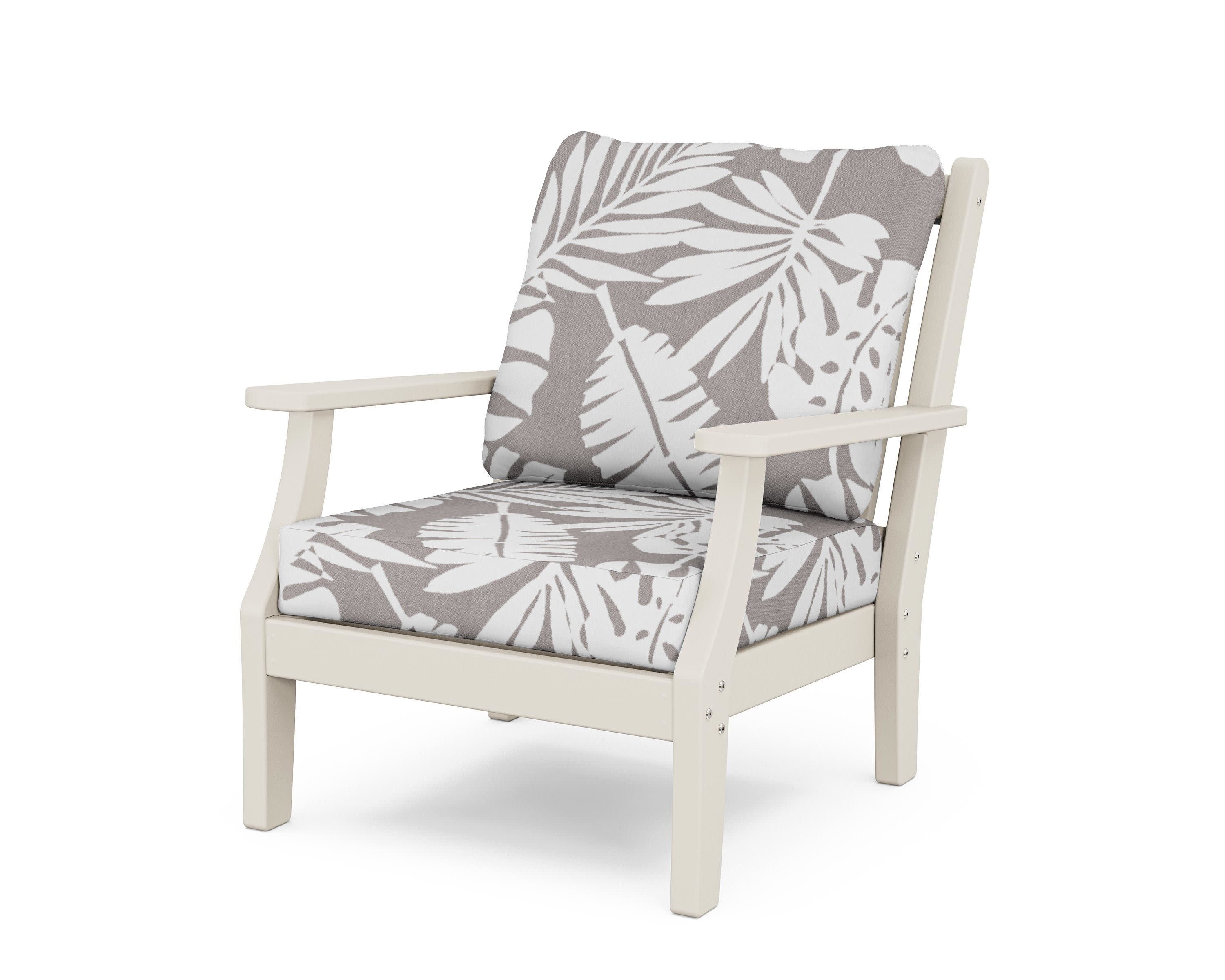 Wovendale Deep Seating Chair in Sand / Leaf Grey Mist
