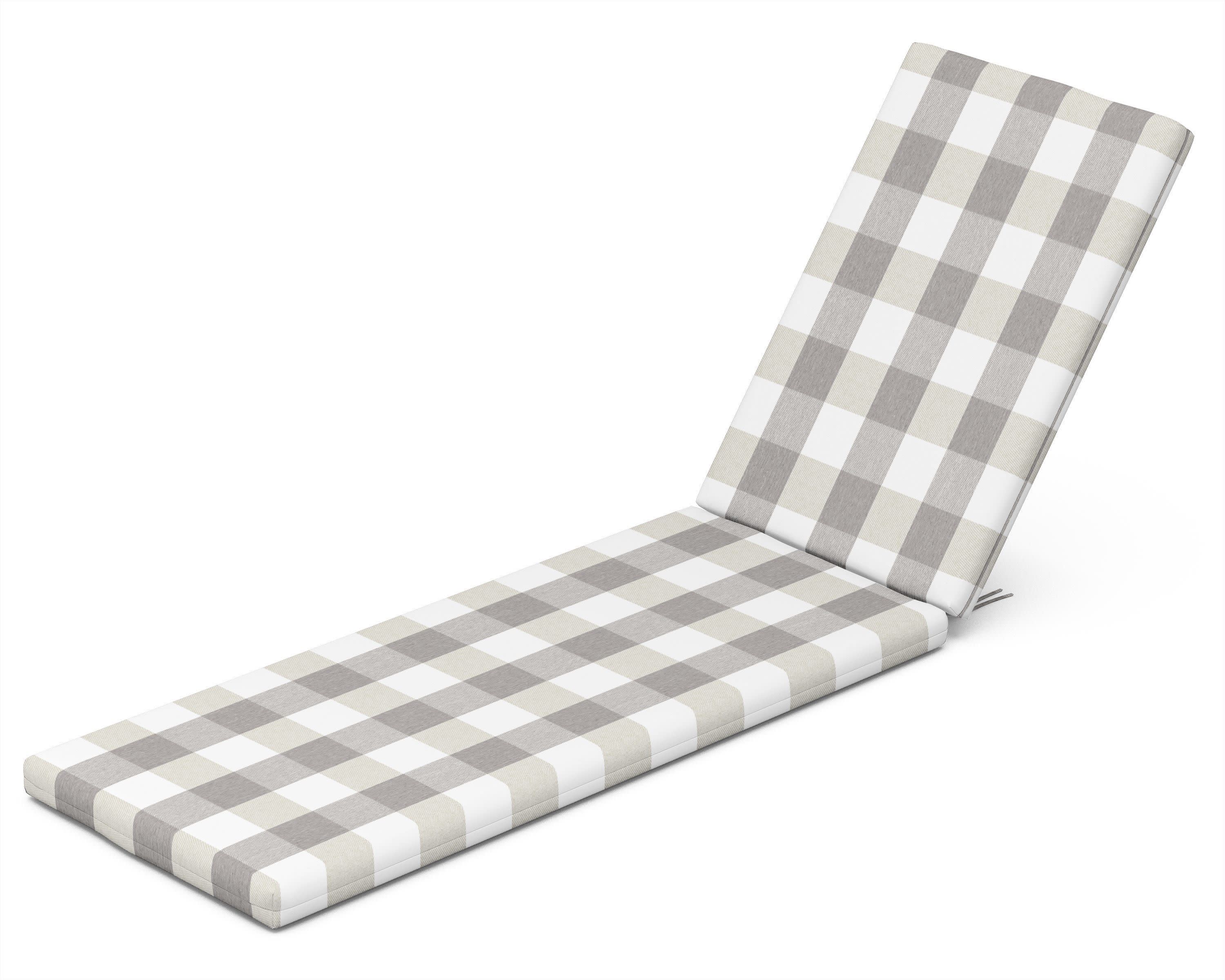 Chaise Cushion in Buffalo Plaid Grey Mist