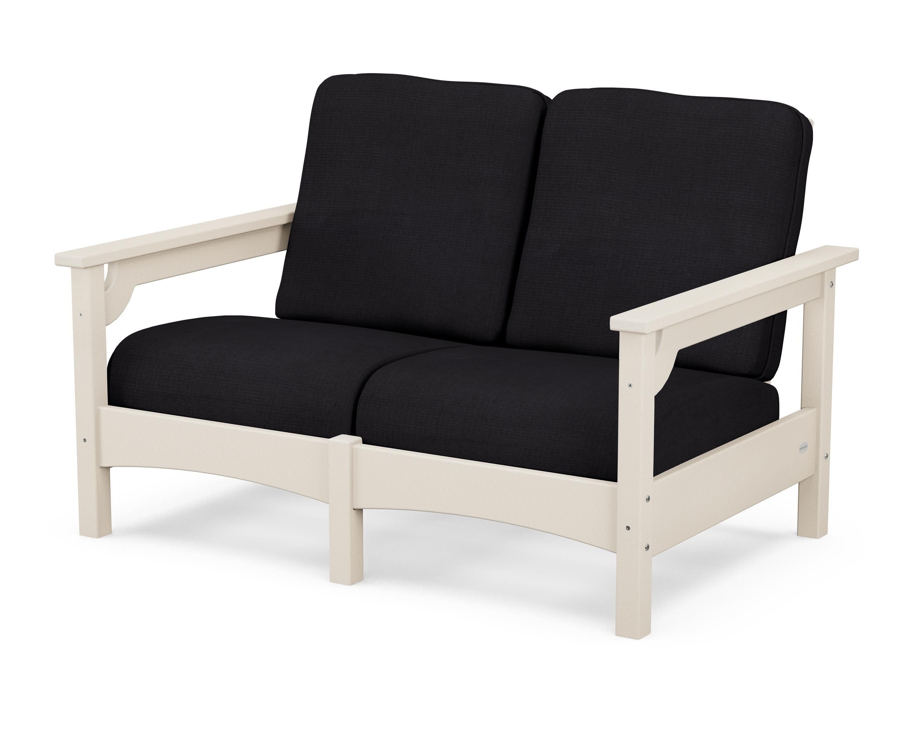 Club Loveseat in Sand / Midnight Linen