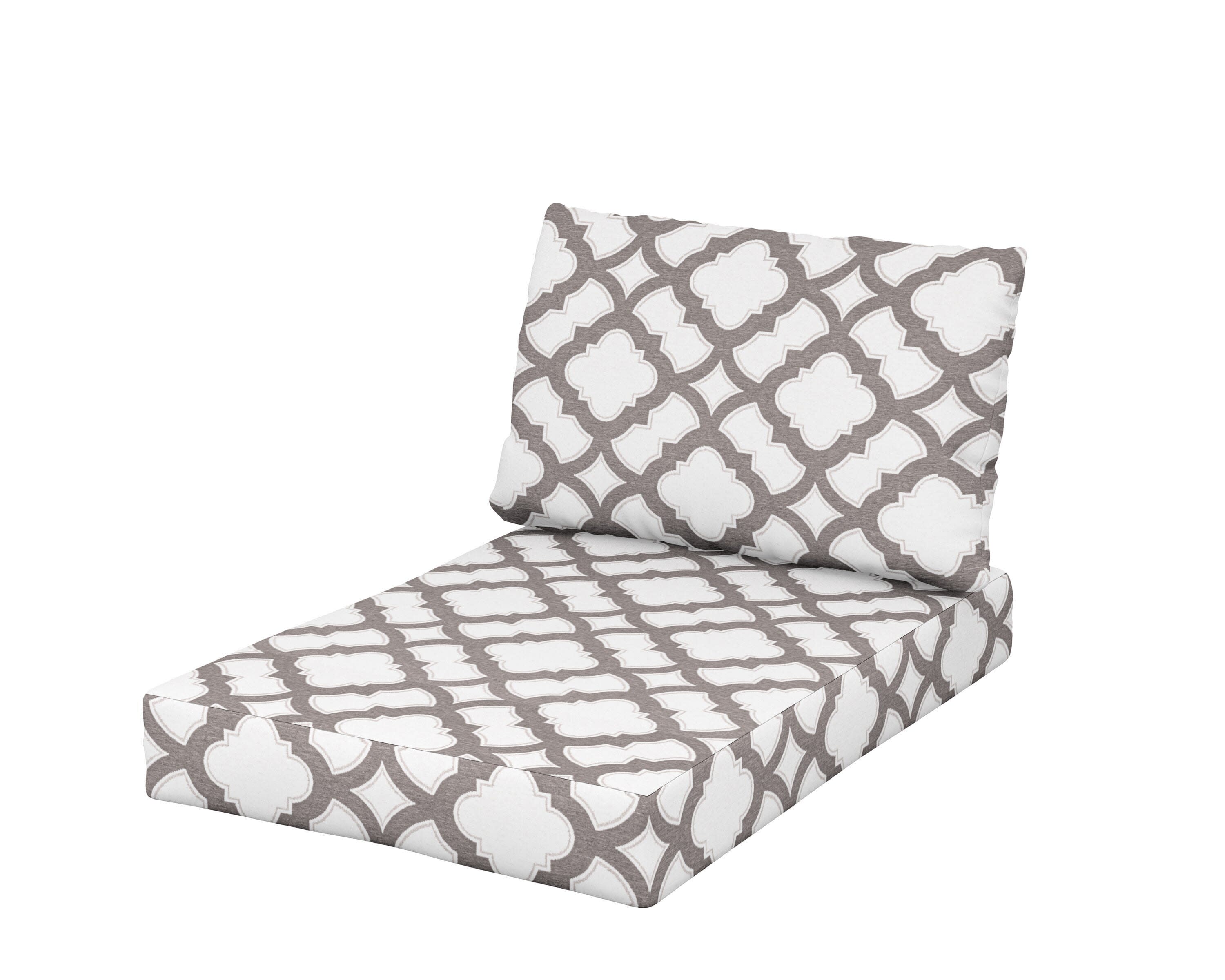 Daybed Swing Seat/Back Cushion in Trellis Grey Mist