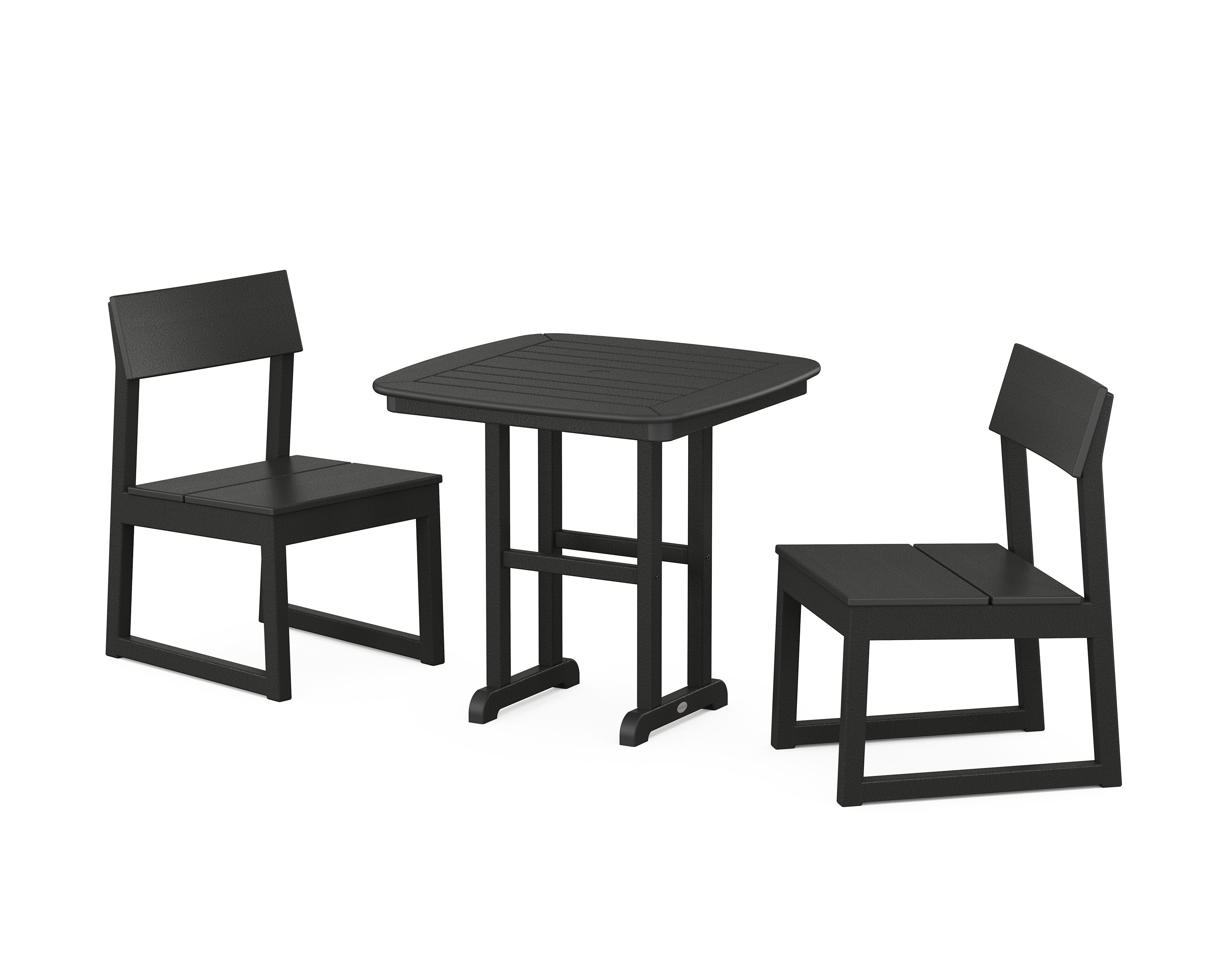 EDGE Side Chair 3-Piece Dining Set in Black