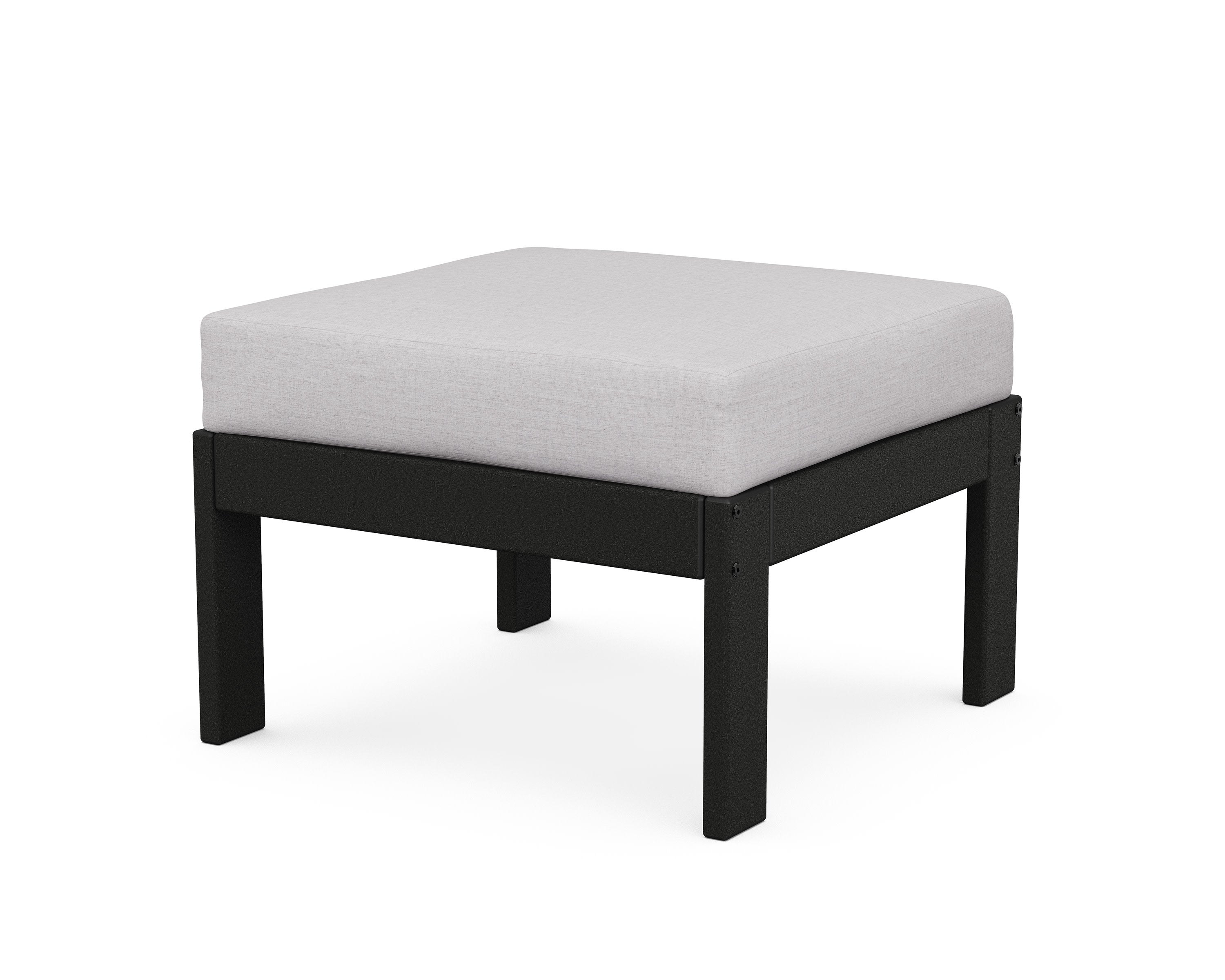 Vineyard Modular Ottoman in Black / Granite