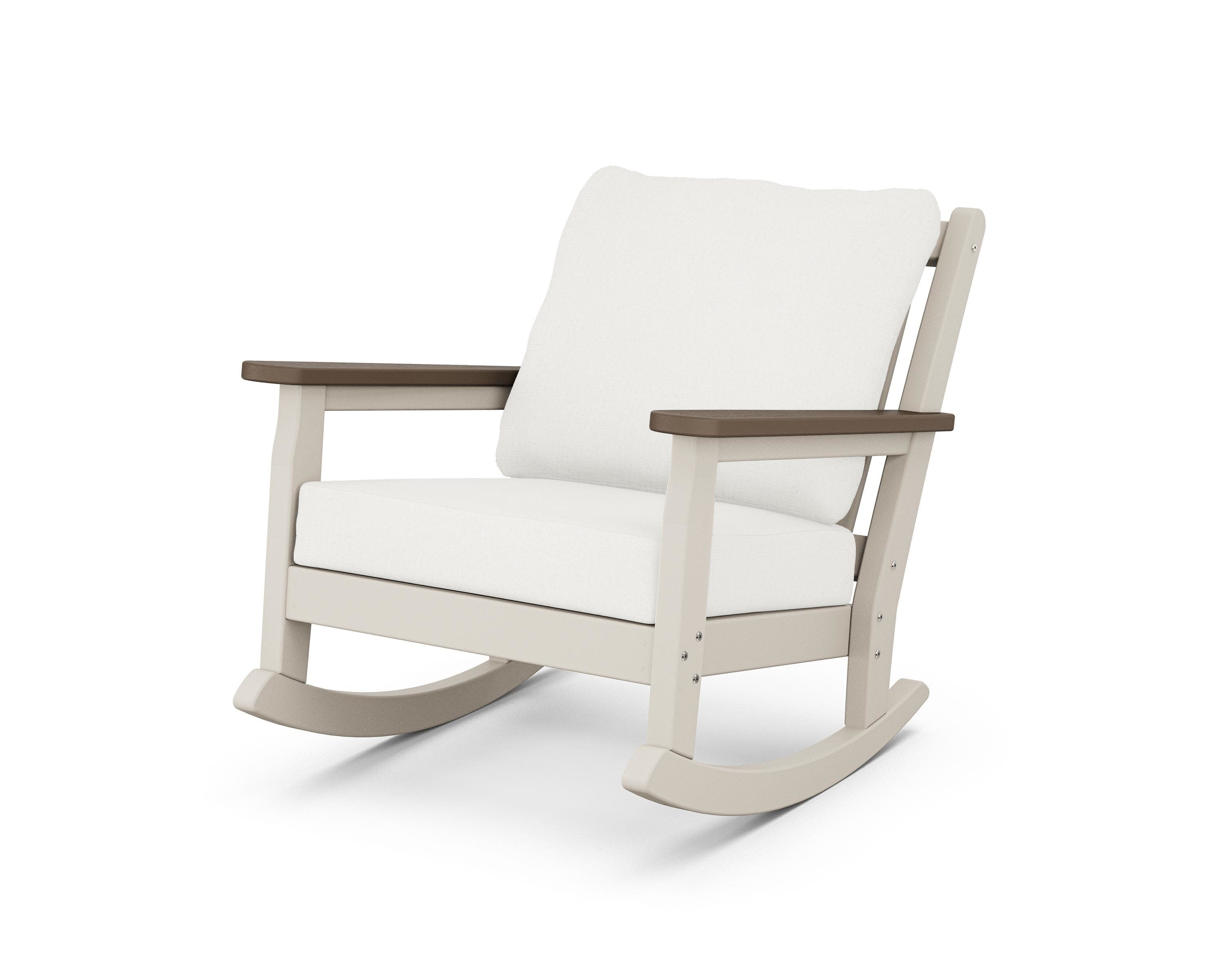 Chippendale Deep Seating Rocking Chair in Sand / Kona / Natural Linen