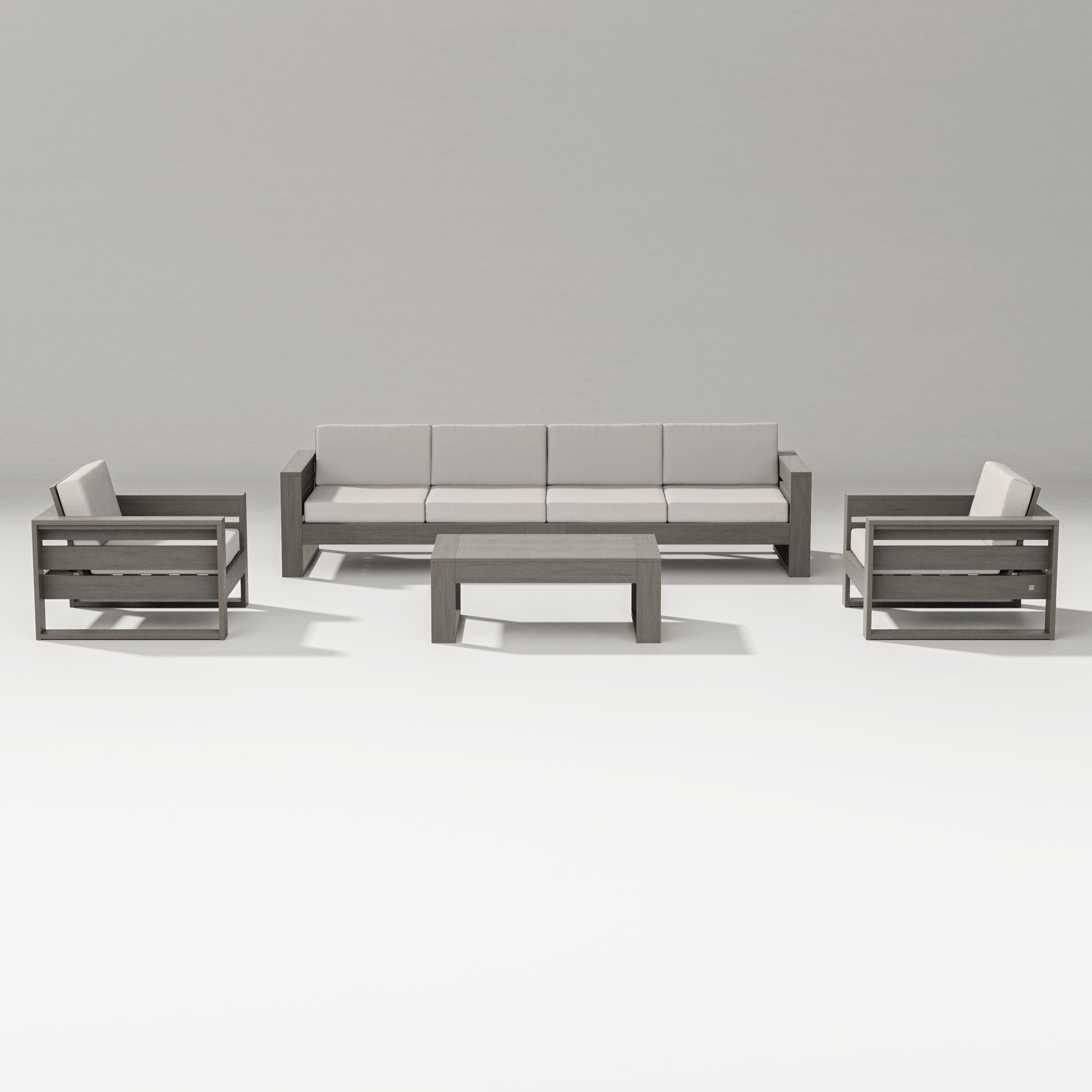 Latitude 5-Piece Lounge Sofa Set in Driftwood / Cast Ash