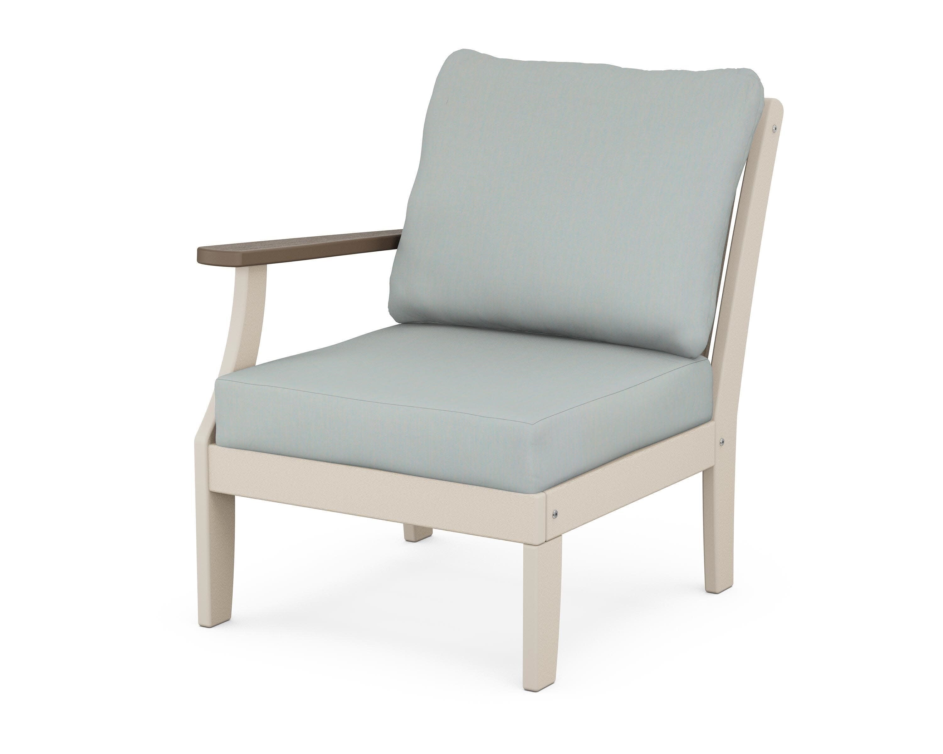 Braxton Modular Left Arm Chair in Sand / Kona / Spa