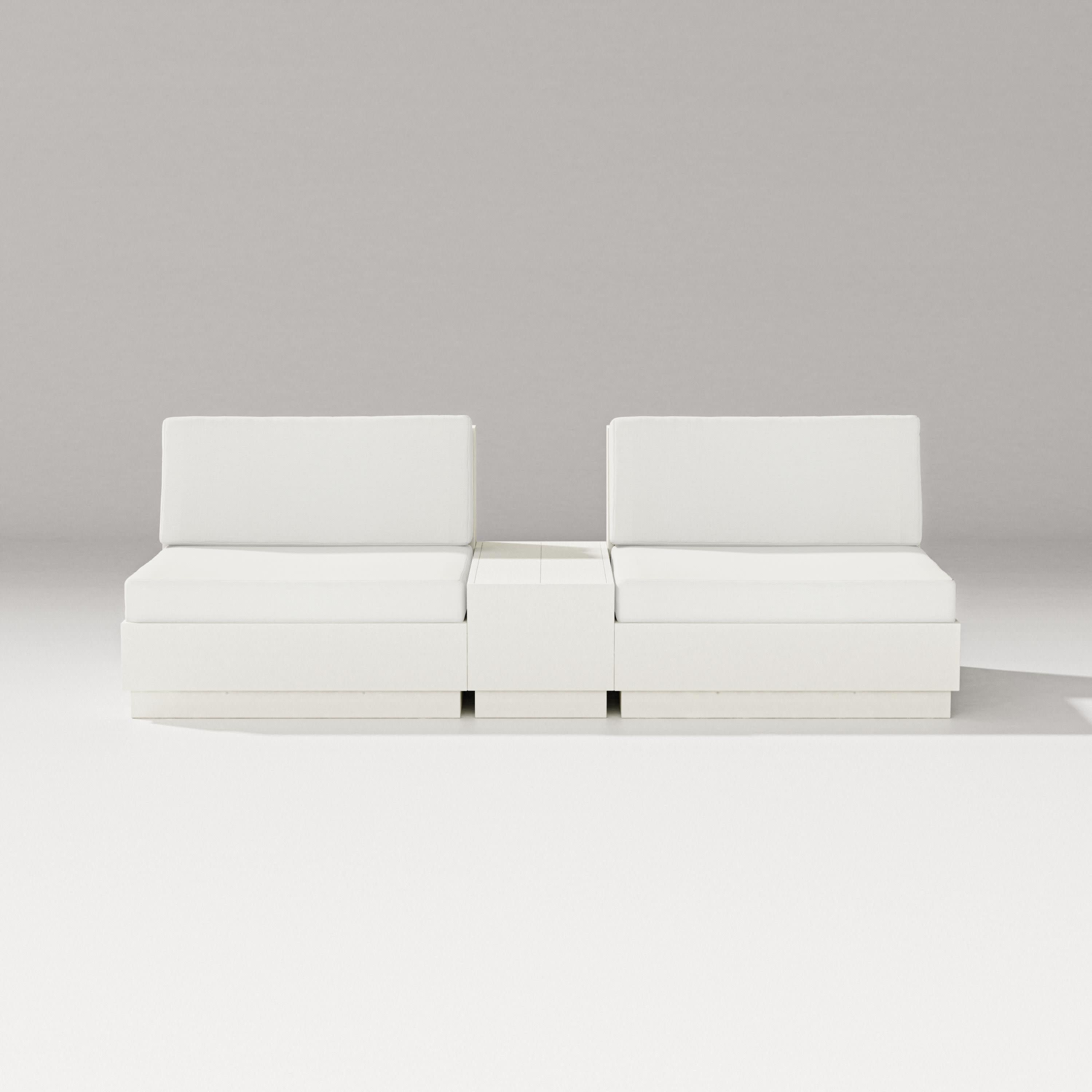 Elevate Lounge Chair Set in Vintage White / Natural Linen