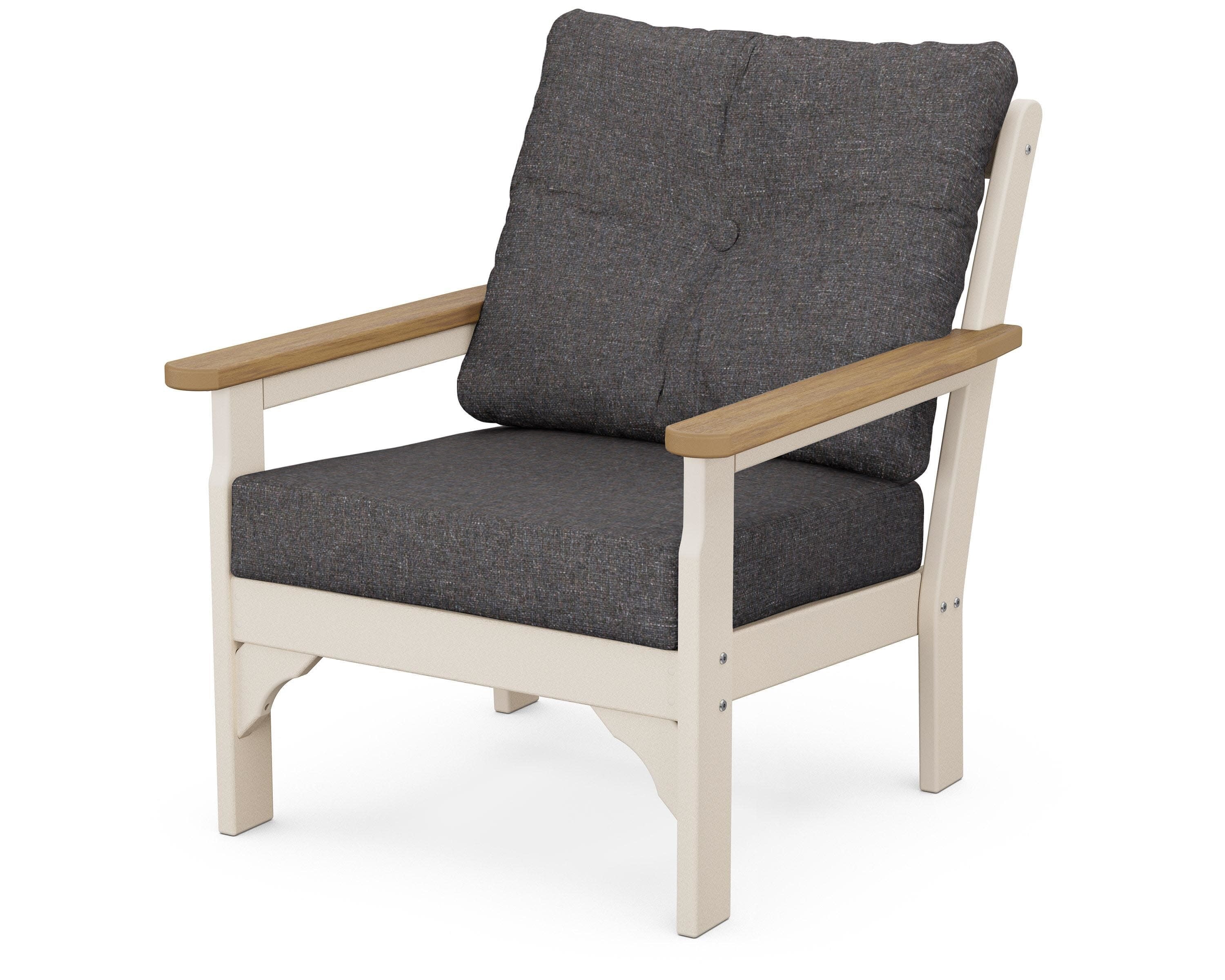 Vineyard Deep Seating Chair in Sand / Natural / Ash Charcoal
