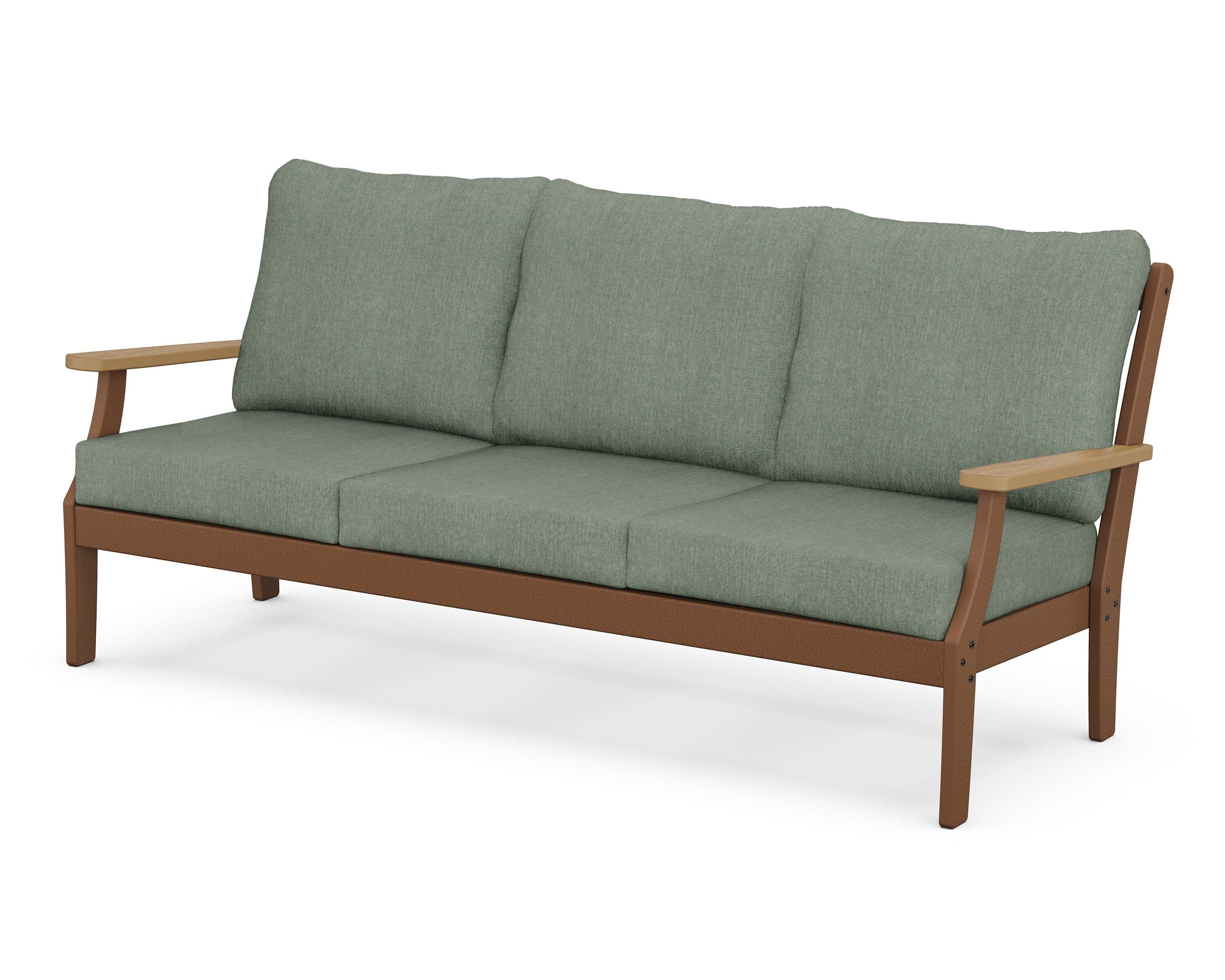 Braxton Deep Seating Sofa in Teak / Natural / Cast Sage