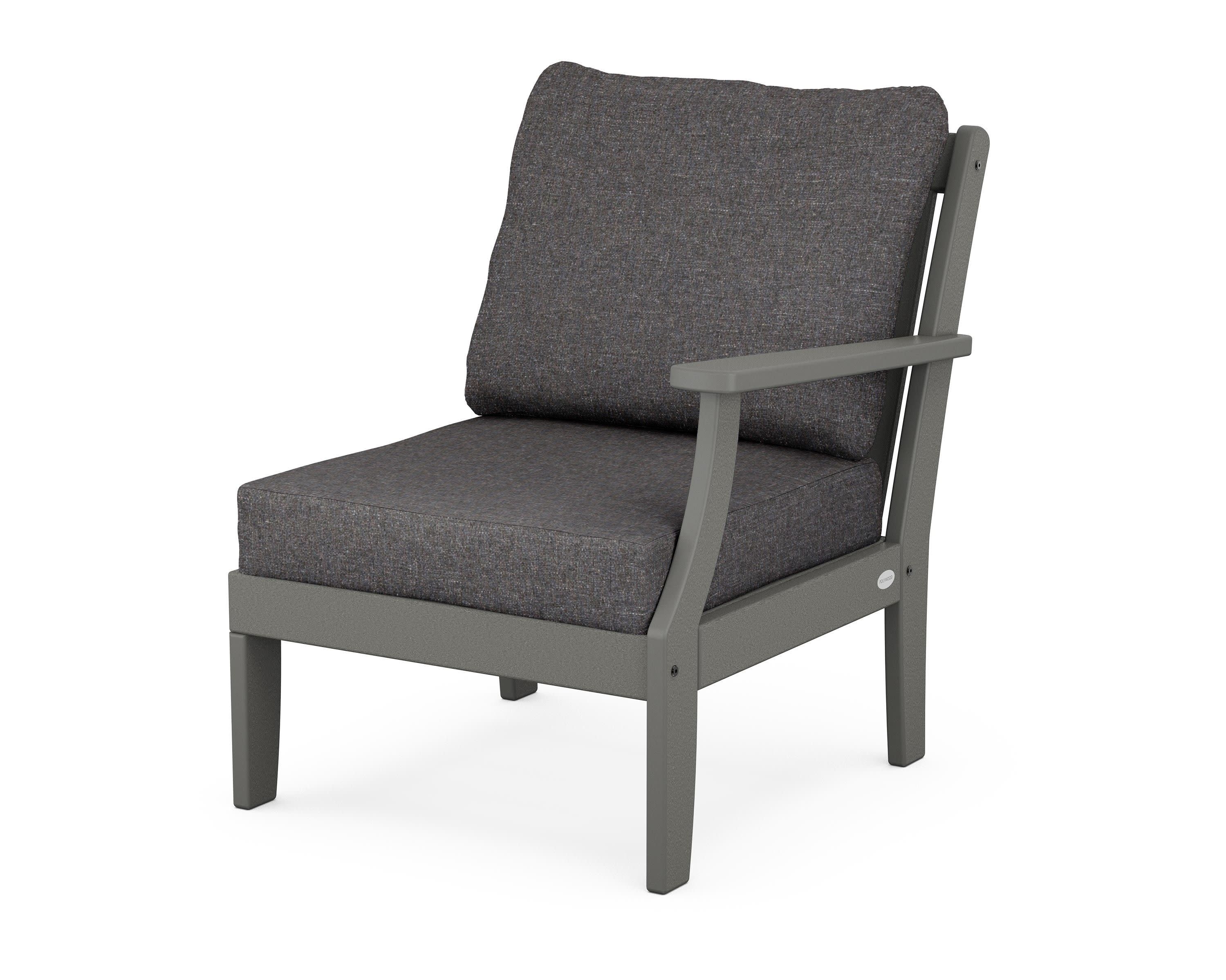 Braxton Modular Right Arm Chair in Slate Grey / Ash Charcoal