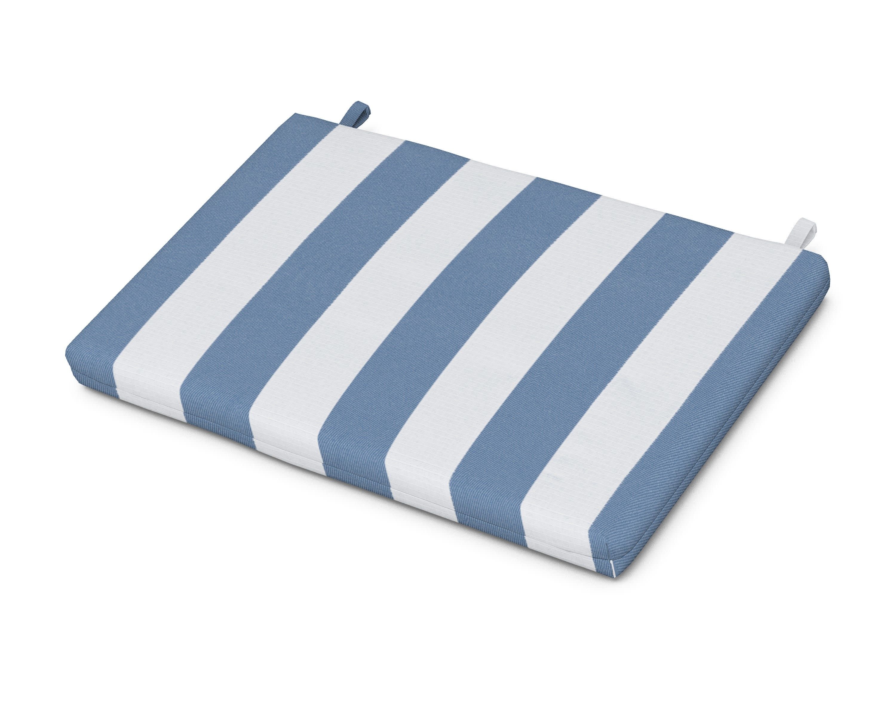 Eastport Lounge Chair Cushion in Cabana Stripe Sky Blue