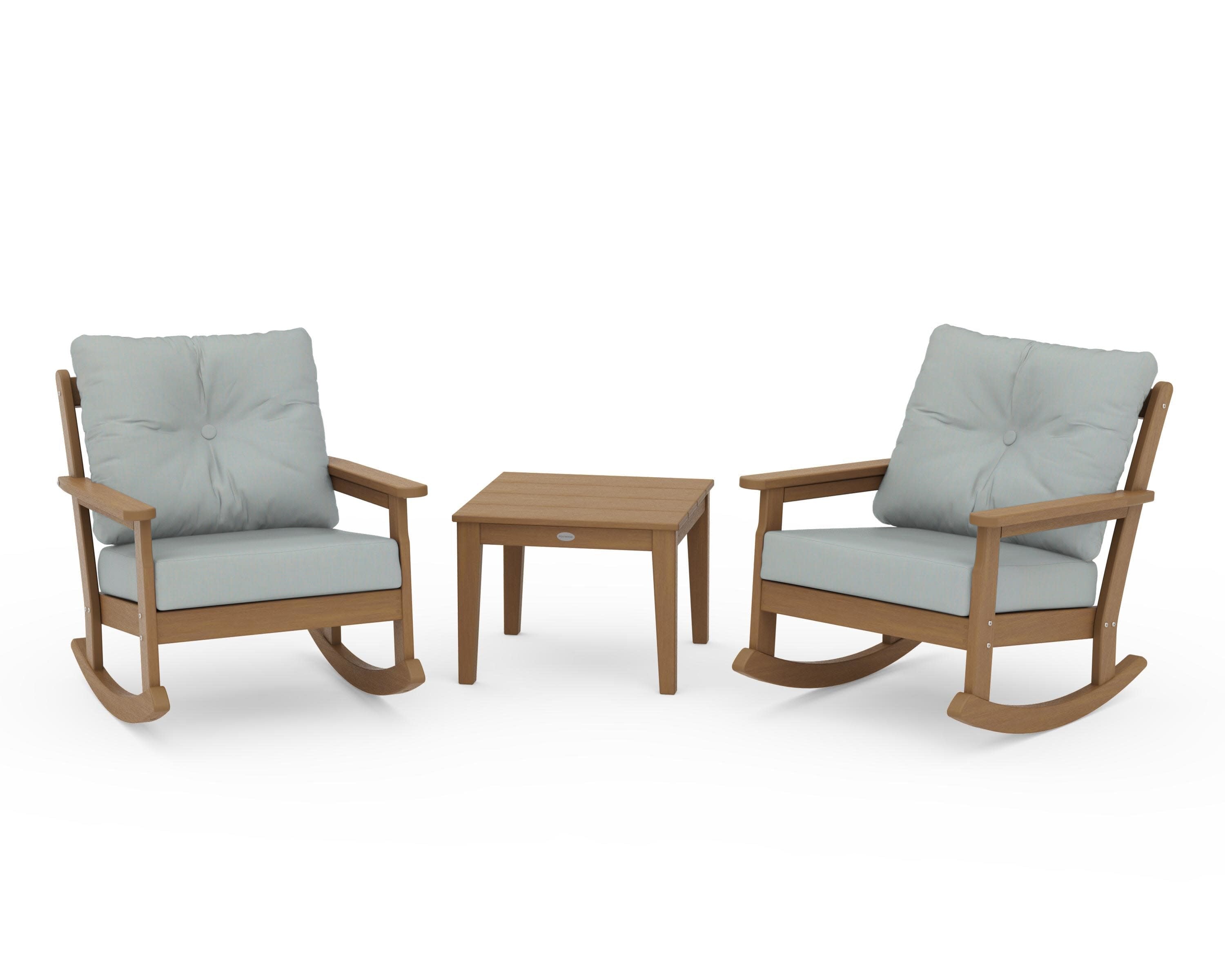 Vineyard 3-Piece Deep Seating Rocker Set in Natural / Spa