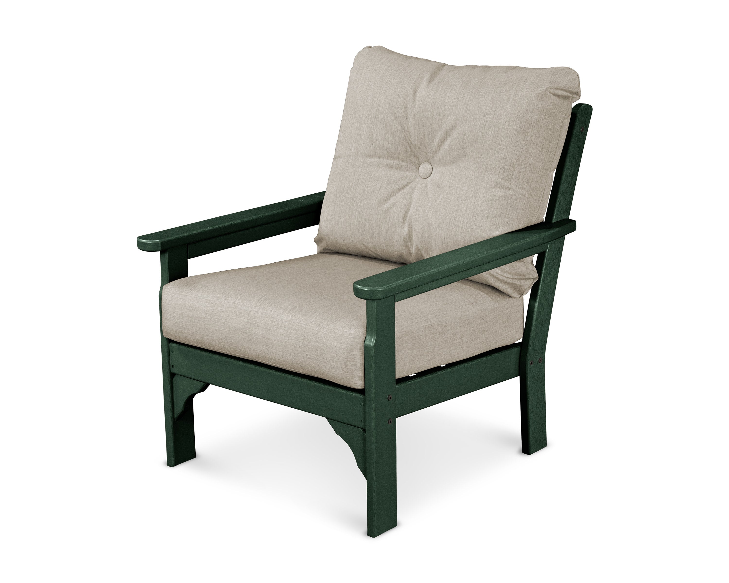 Vineyard Deep Seating Chair in Green / Cast Ash