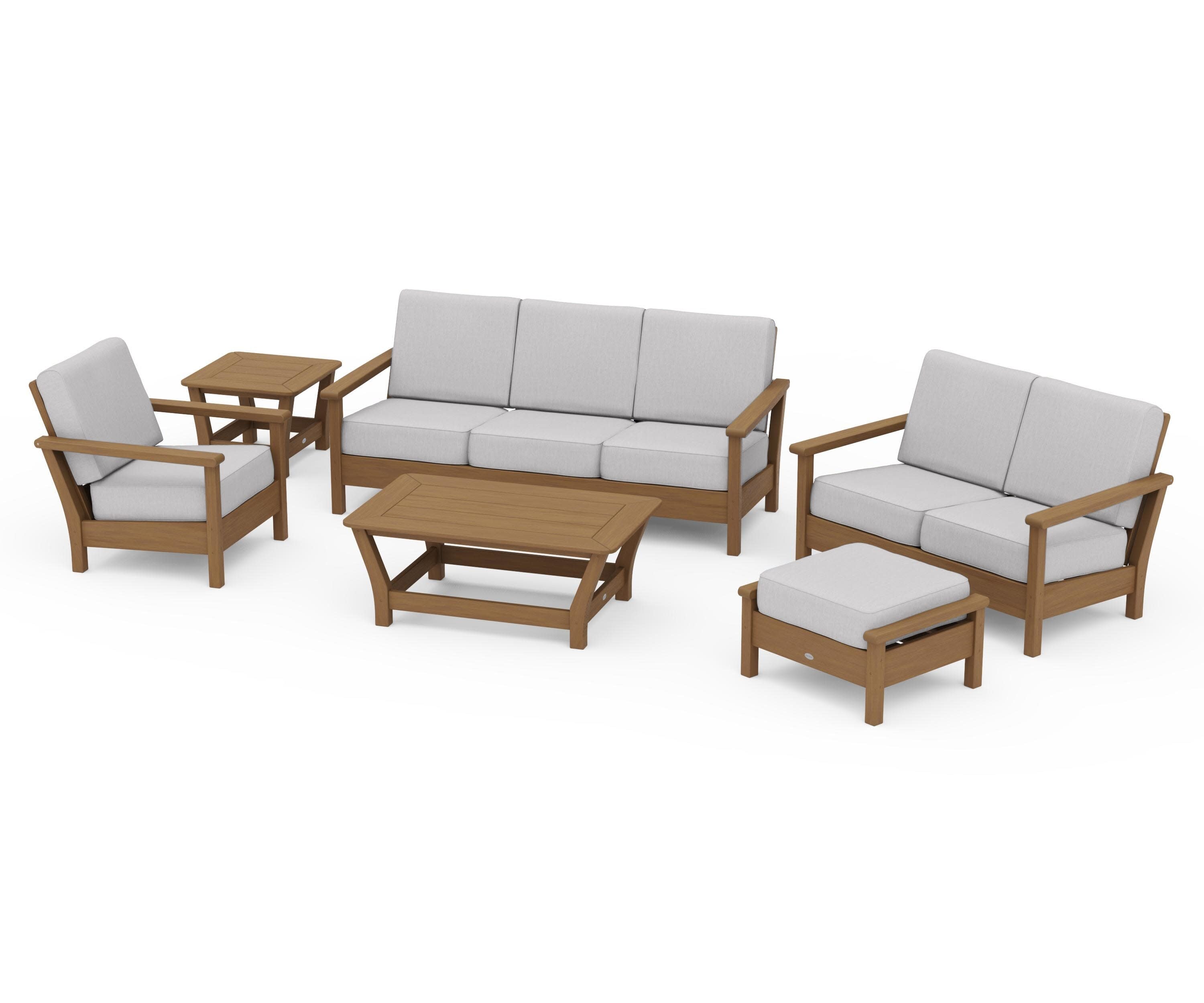 Harbour 6-Piece Outdoor Living Set in Natural / Granite