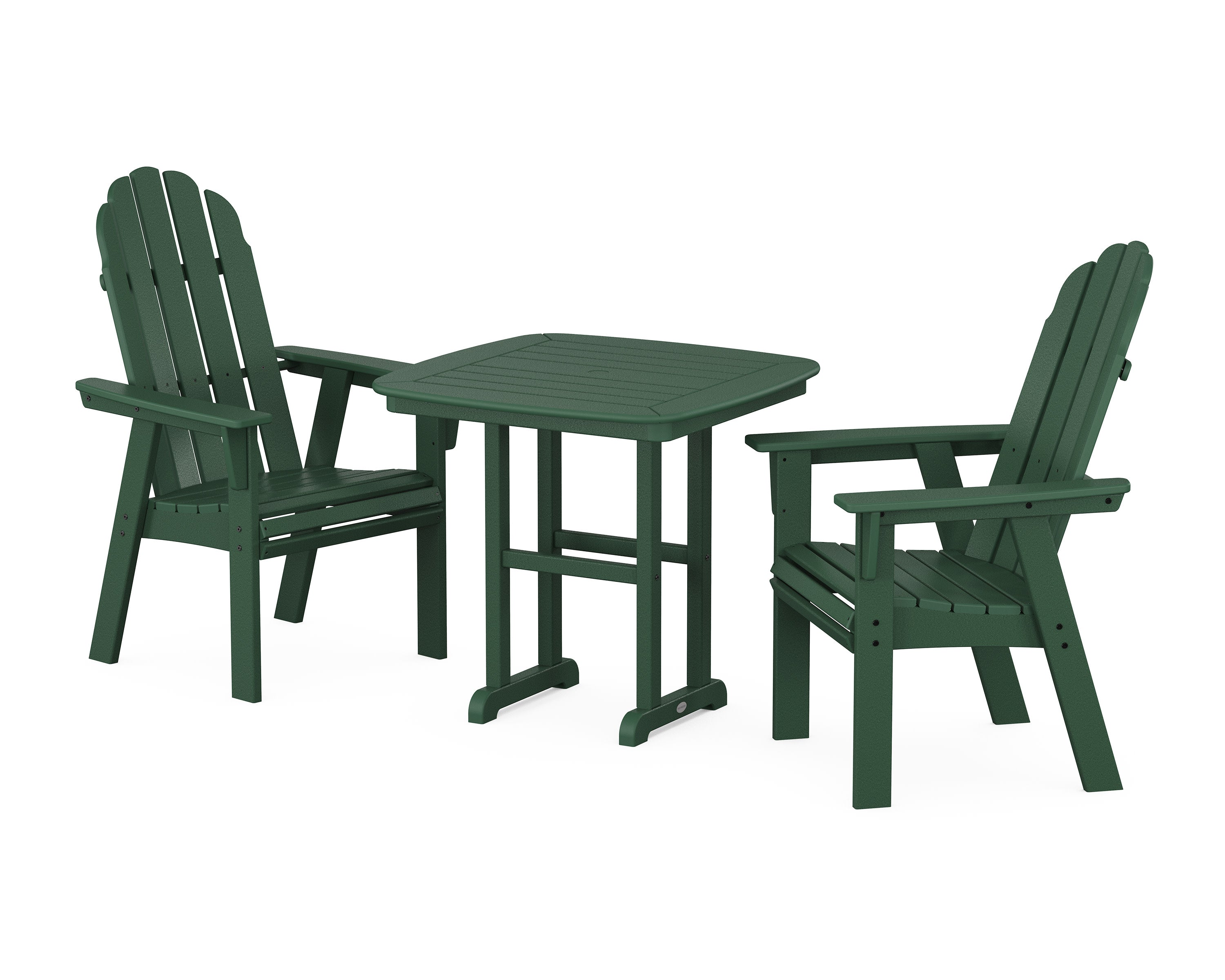 Vineyard Adirondack 3-Piece Dining Set in Green