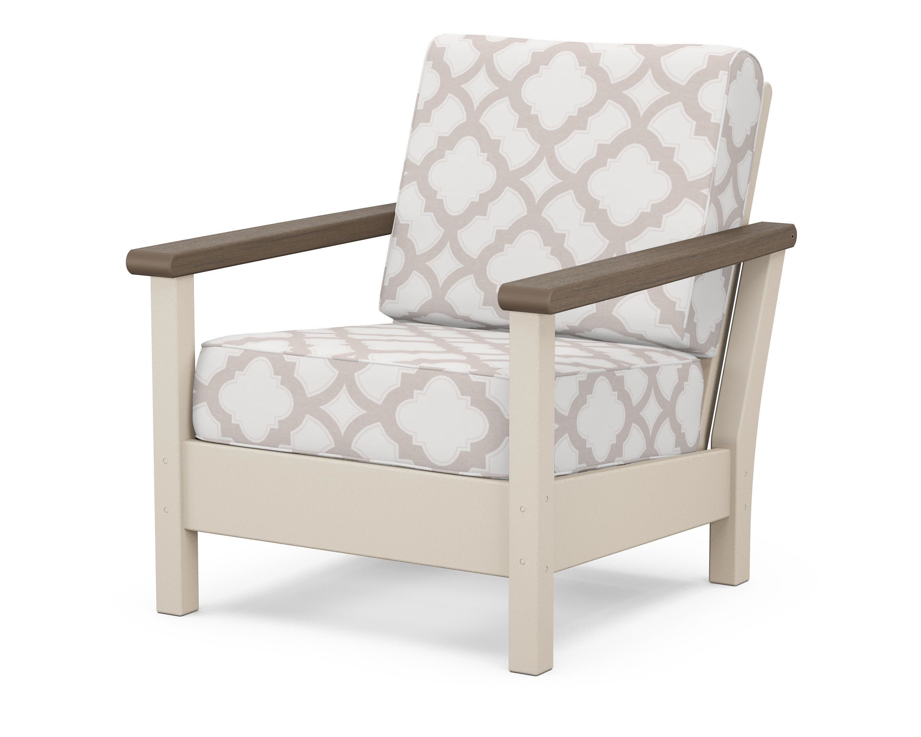 Harbour Deep Seating Chair in Sand / Kona / Trellis Dune Burlap