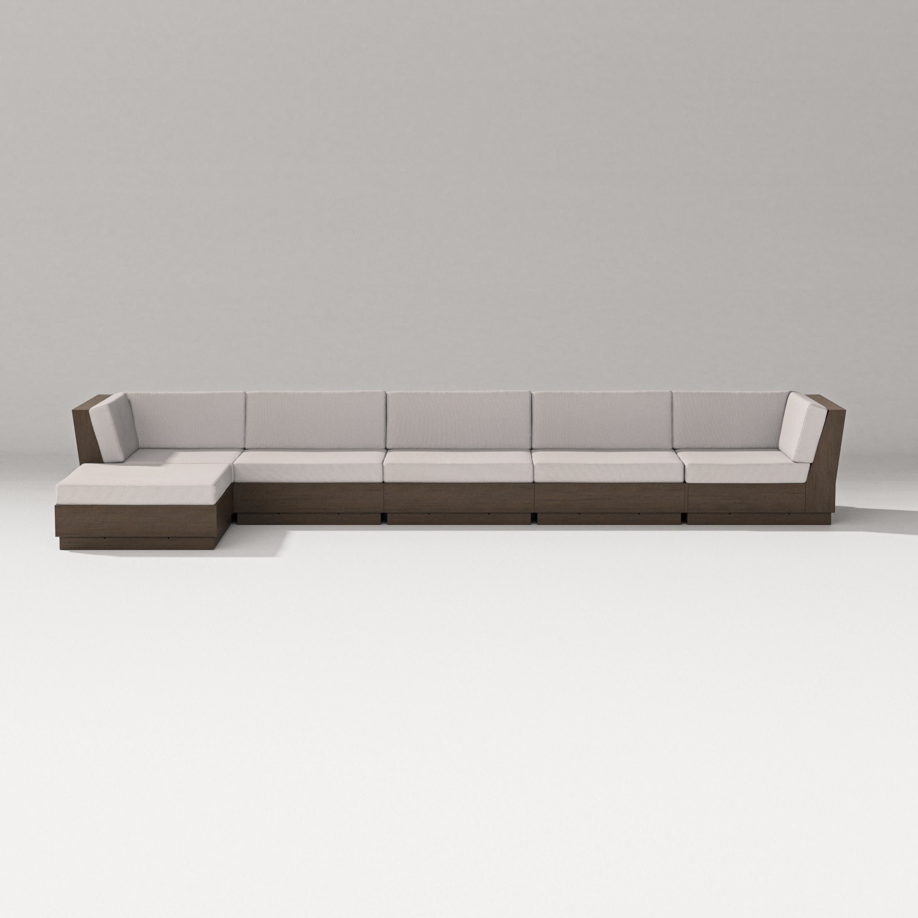 Elevate 6-Piece Chaise Sectional in Kona / Dune Burlap