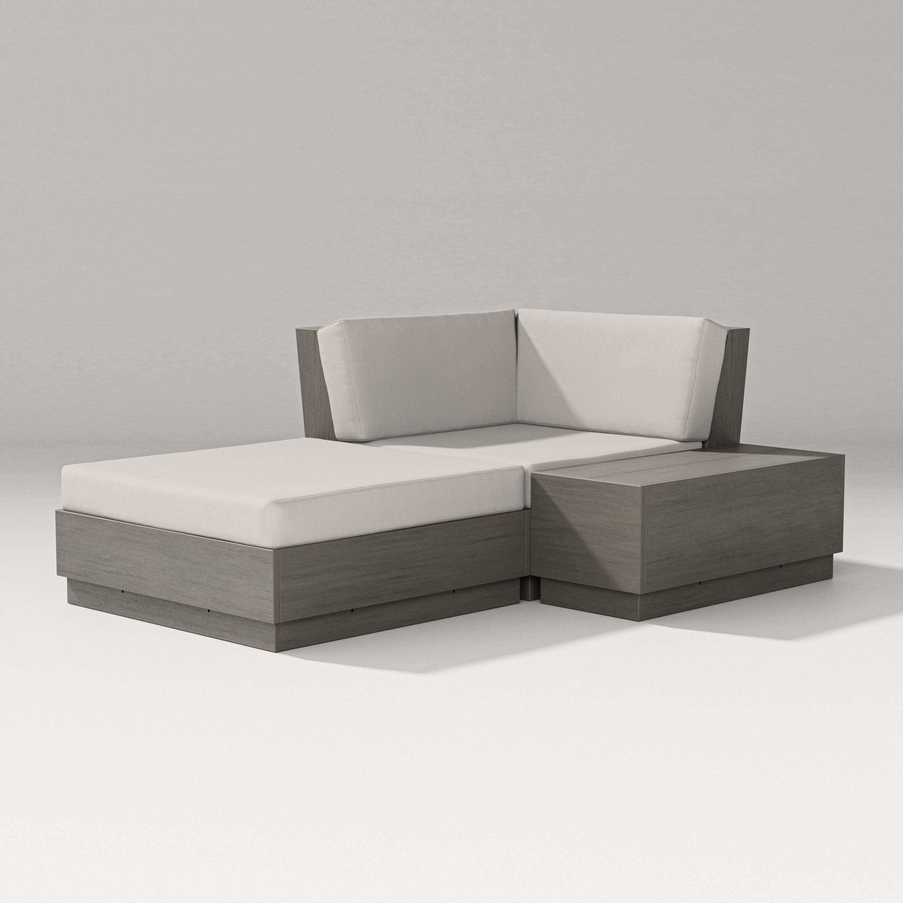 Elevate Corner Chaise in Driftwood / Cast Ash