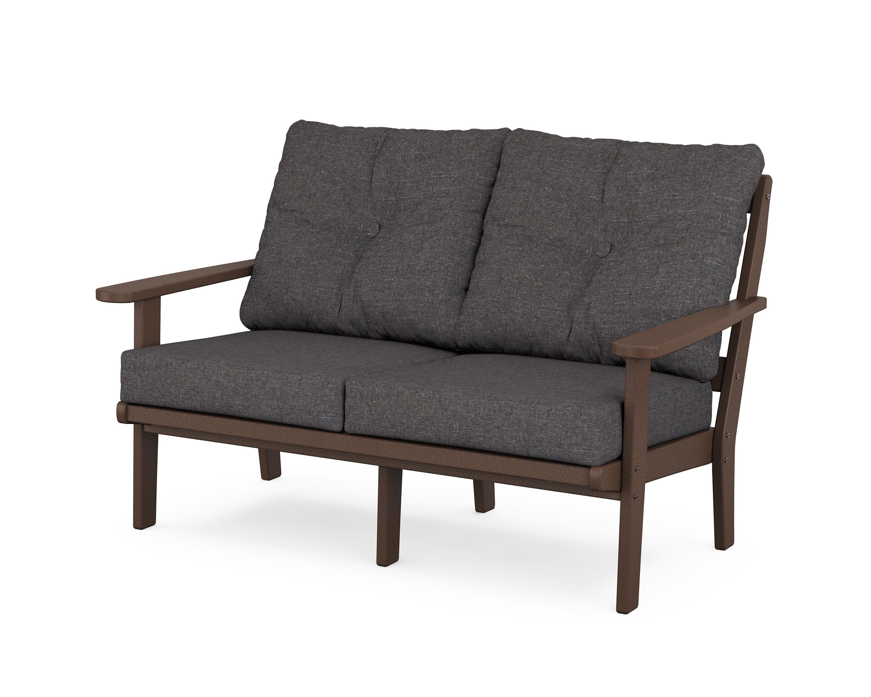 Mission Deep SeatingLoveseat in Mahogany / Ash Charcoal
