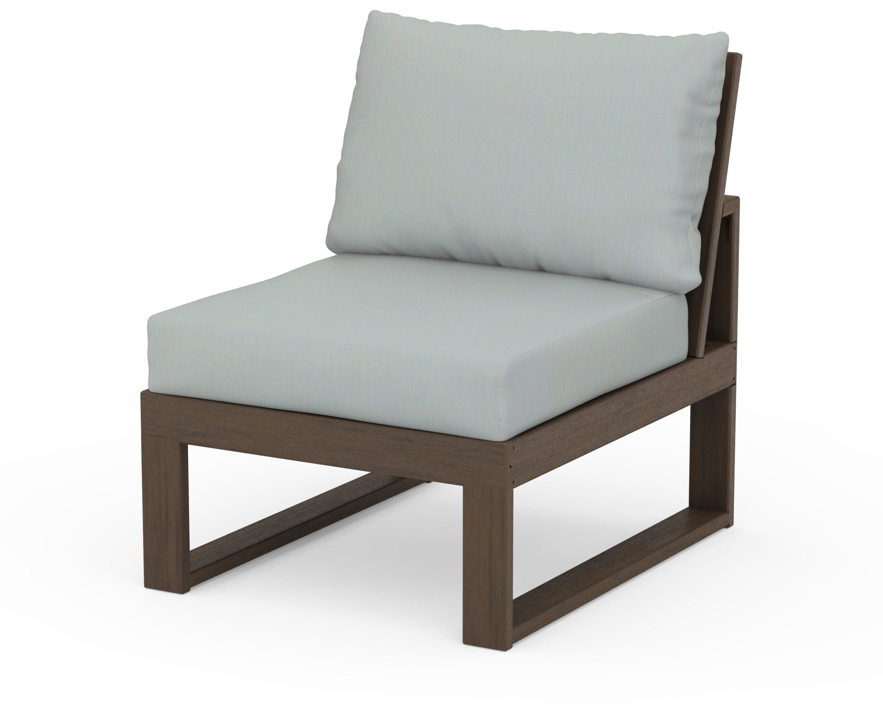 Modular Armless Chair in Kona / Spa