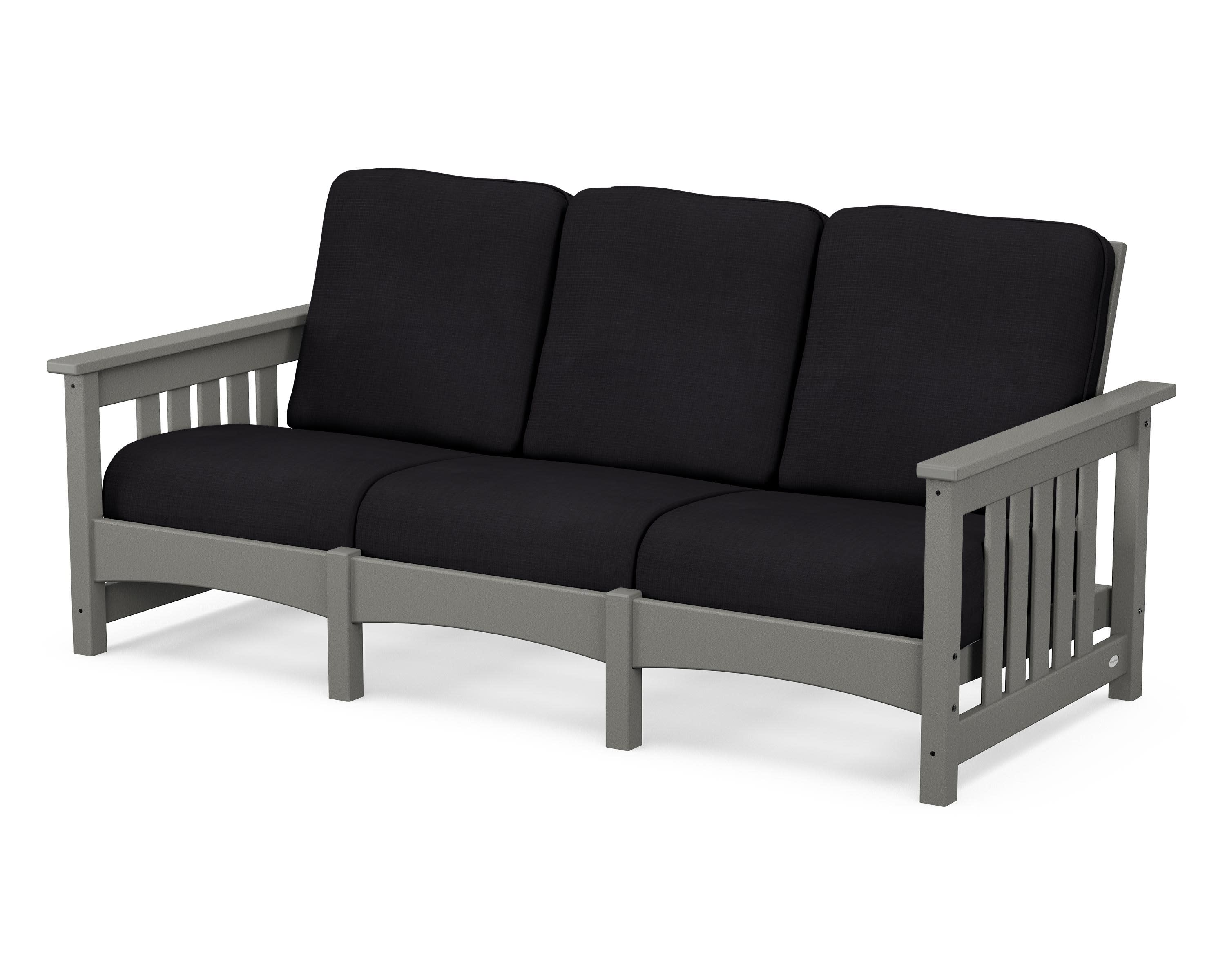 Club Mission Sofa in Slate Grey / Midnight Linen