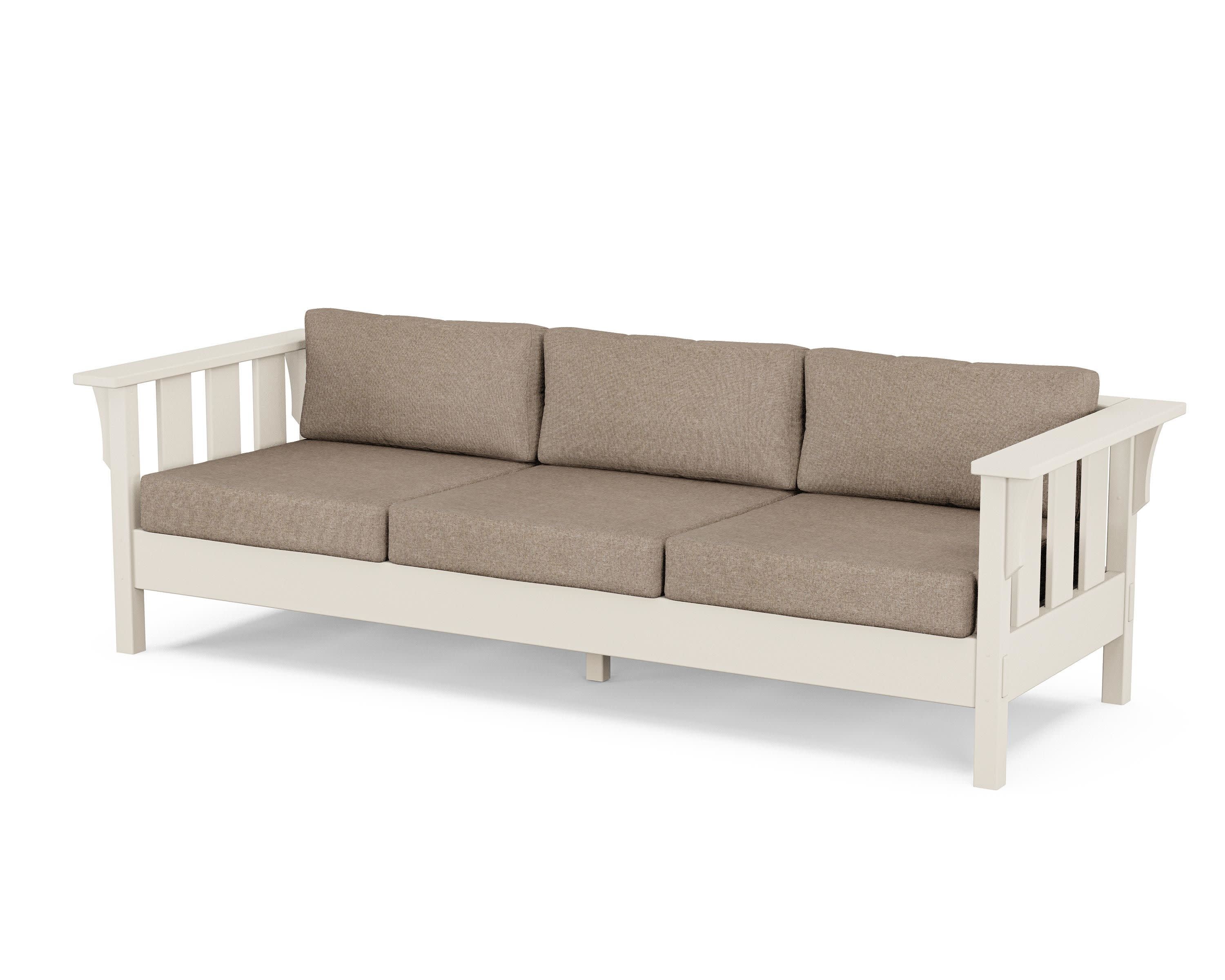 Acadia Deep Seating Sofa in Sand / Spiced Burlap