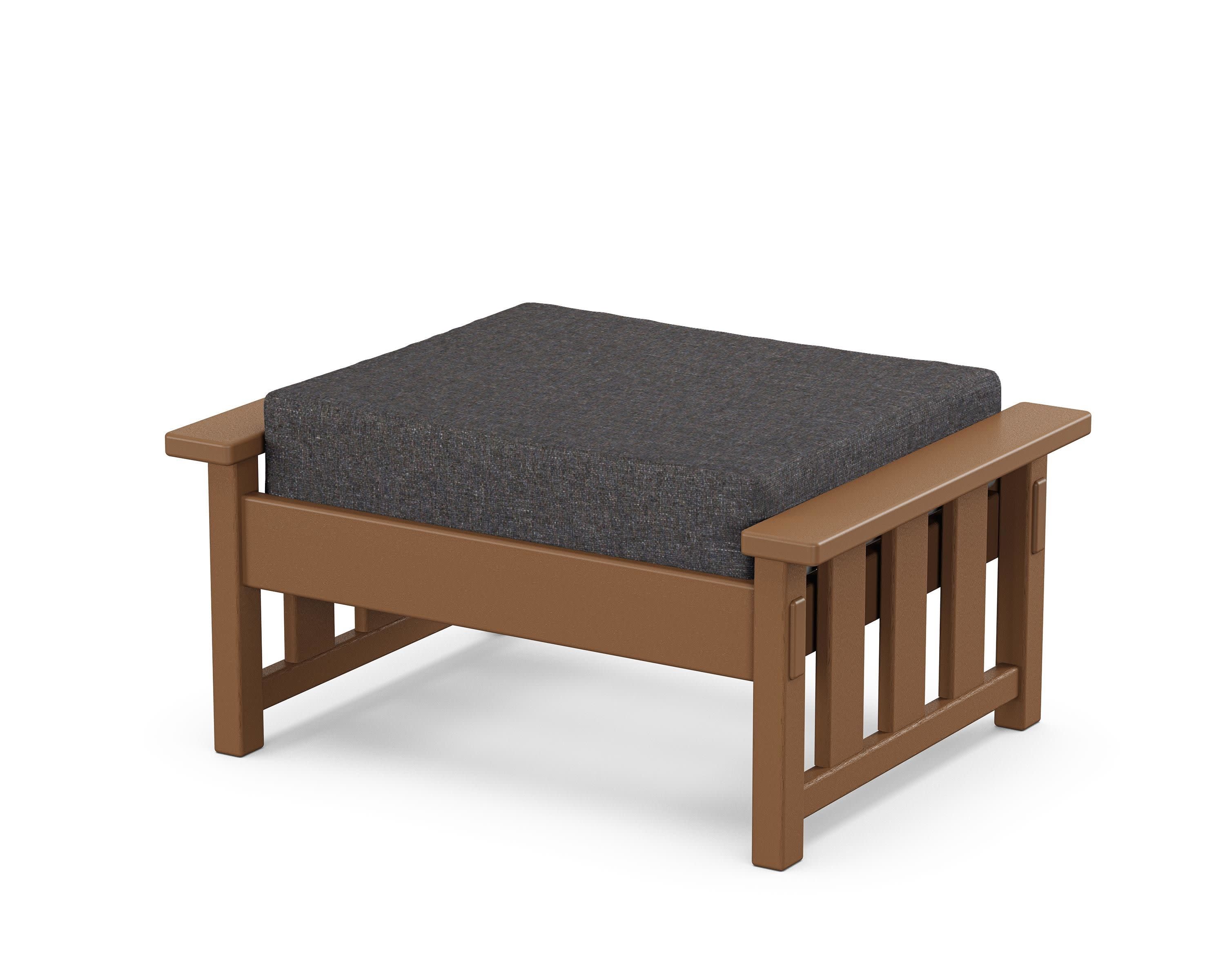 Acadia Deep Seating Ottoman in Teak / Ash Charcoal