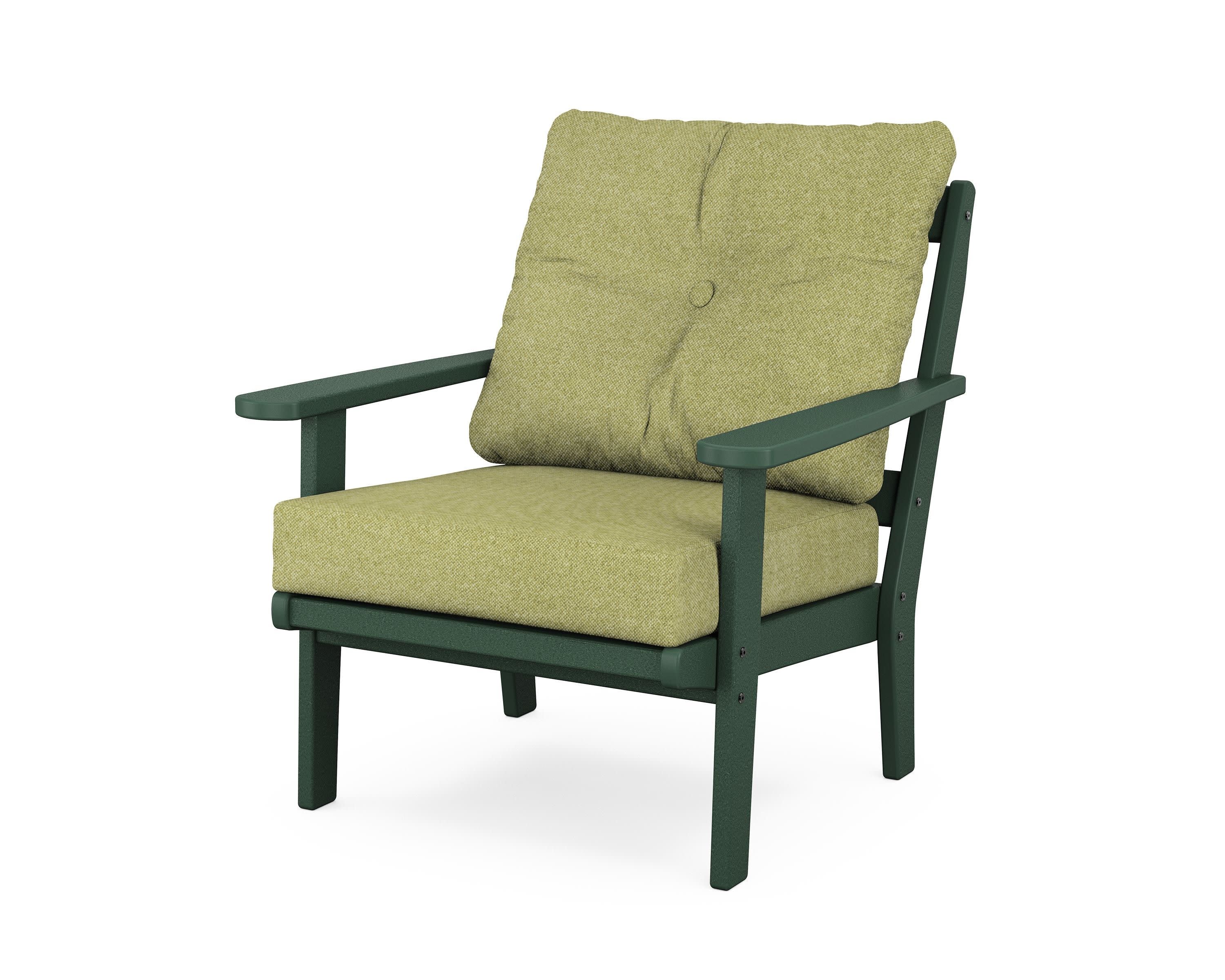 Mission Deep Seating Chair in Green / Chartreuse Boucle