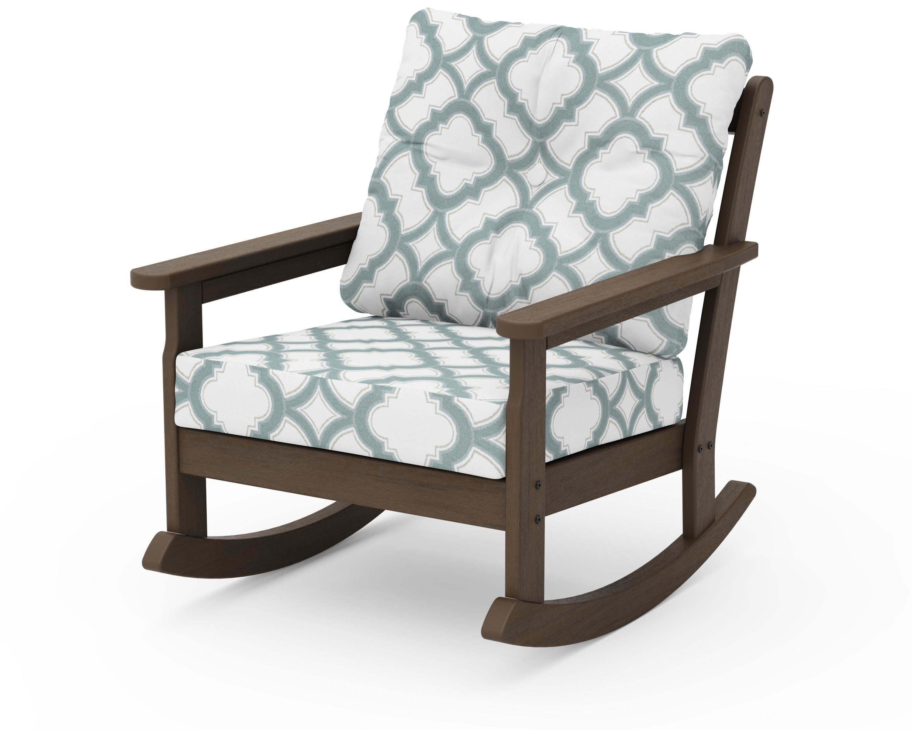 Vineyard Deep Seating Rocking Chair in Kona / Trellis Glacier Spa