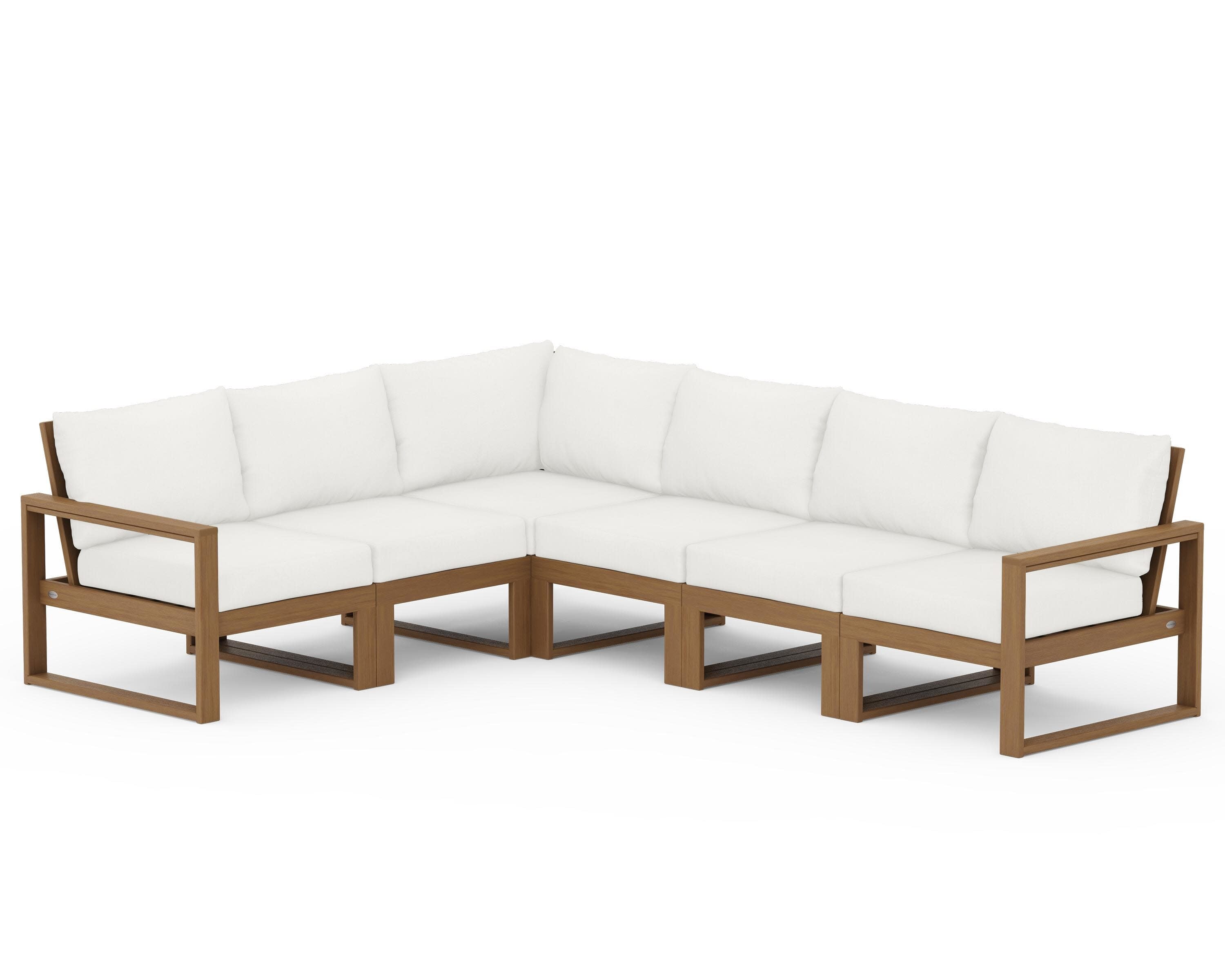 EDGE 6-Piece Modular Deep Seating Set in Natural / Natural Linen