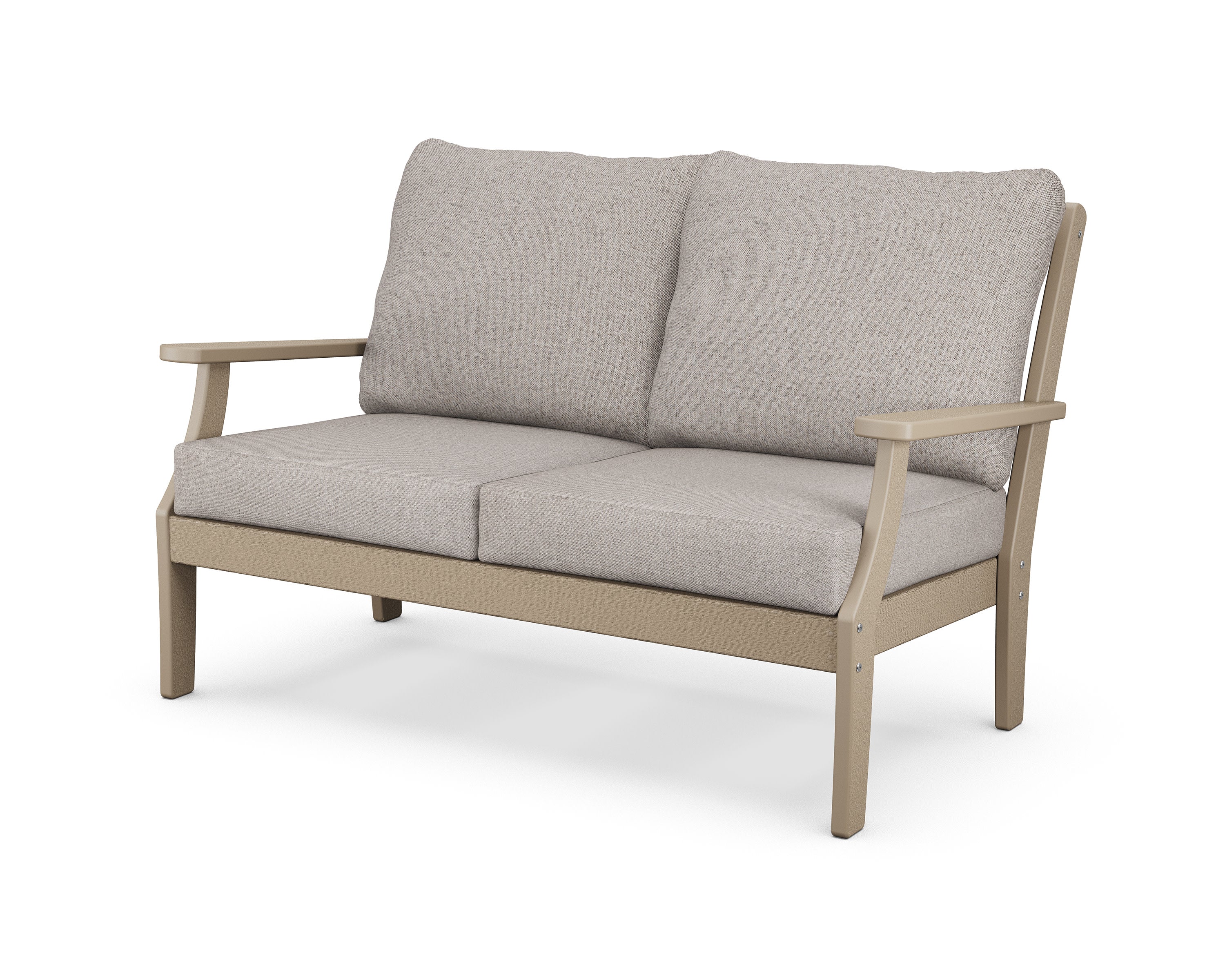 Braxton Deep Seating Loveseat in Vintage Sahara / Weathered Tweed